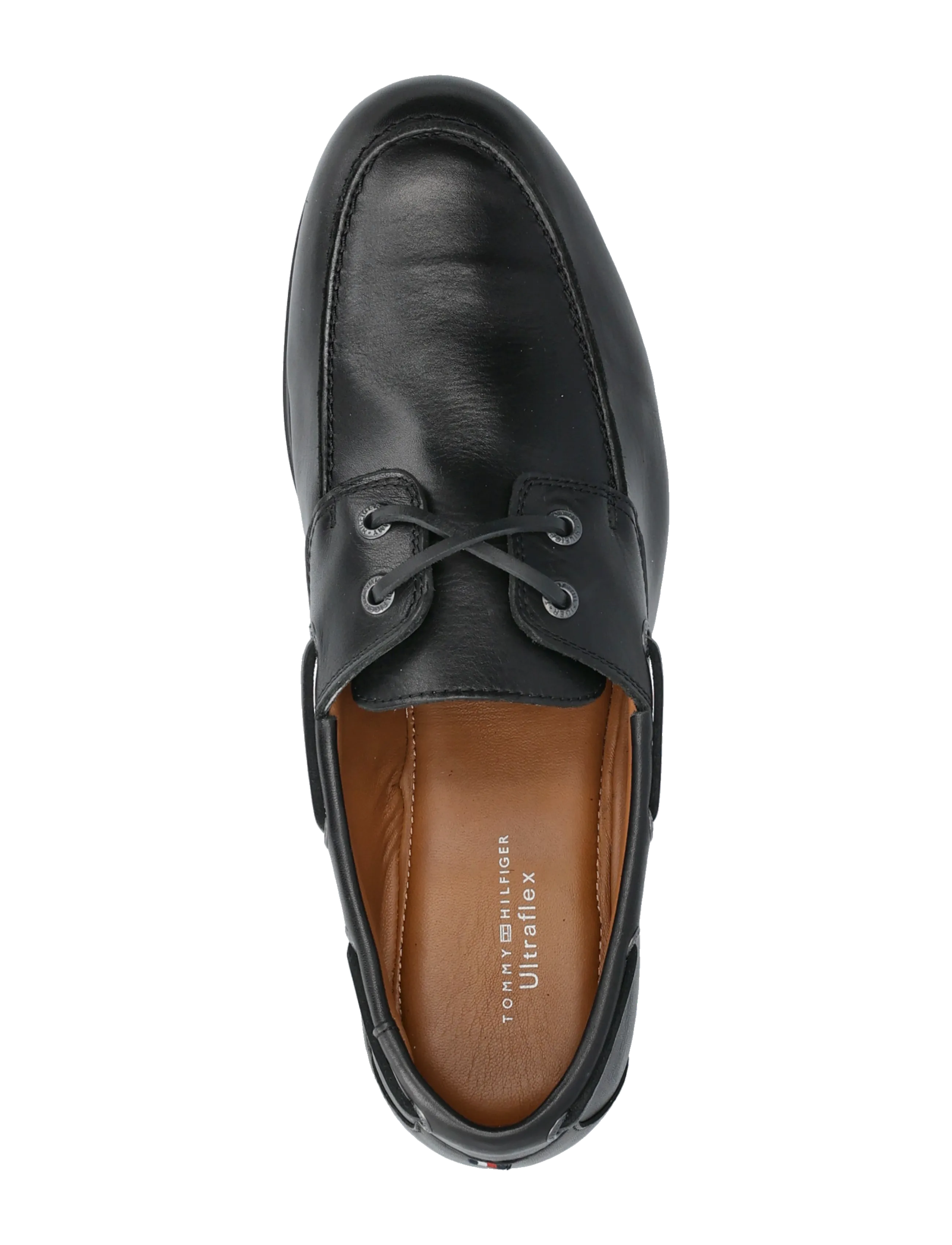 Tommy Hilfiger - FLEXIBLE SLIM LEATHER BOAT SHOE - shop efter anledning - black - 3