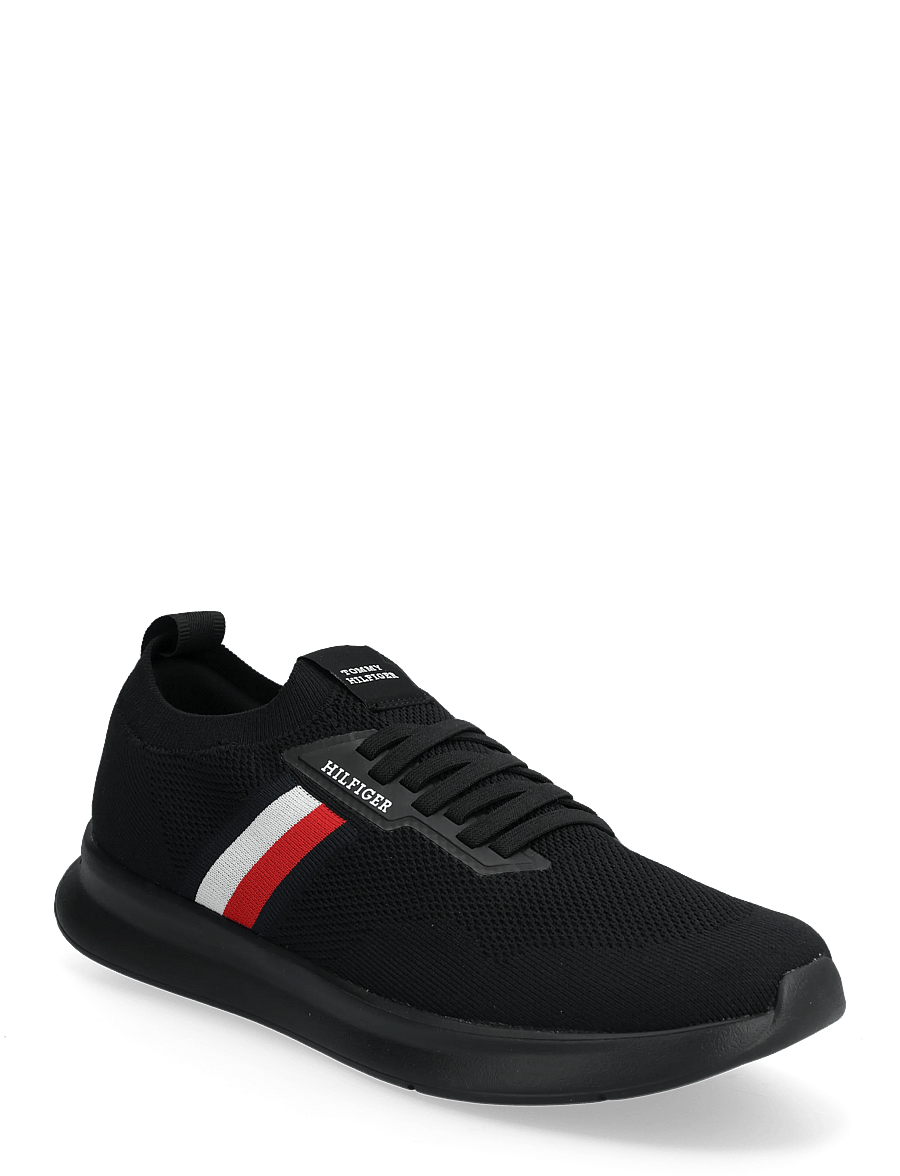 Tommy Hilfiger - LIGHTWEIGHT KNITTED RUNNER - lágir strigaskór - black - 0