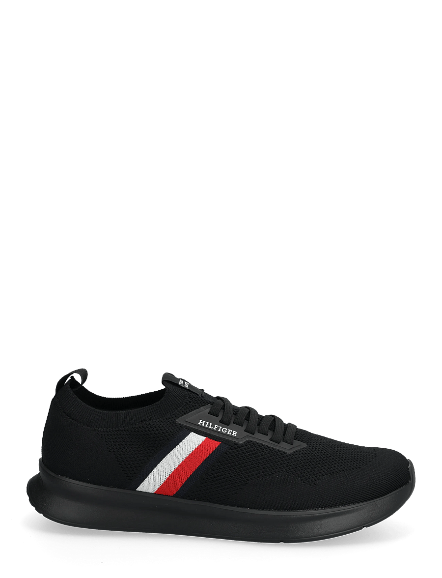 Tommy Hilfiger - LIGHTWEIGHT KNITTED RUNNER - lágir strigaskór - black - 1