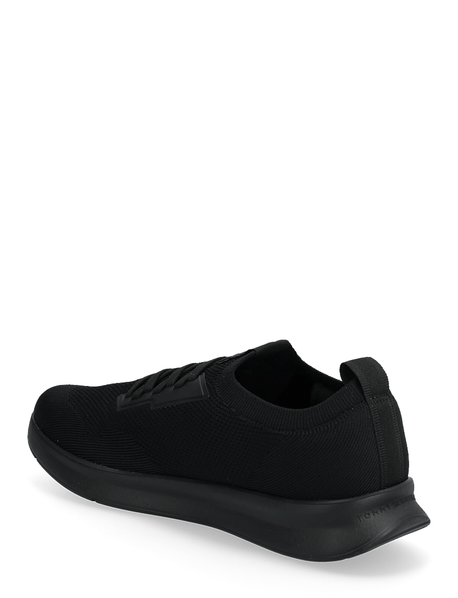Tommy Hilfiger - LIGHTWEIGHT KNITTED RUNNER - lágir strigaskór - black - 2