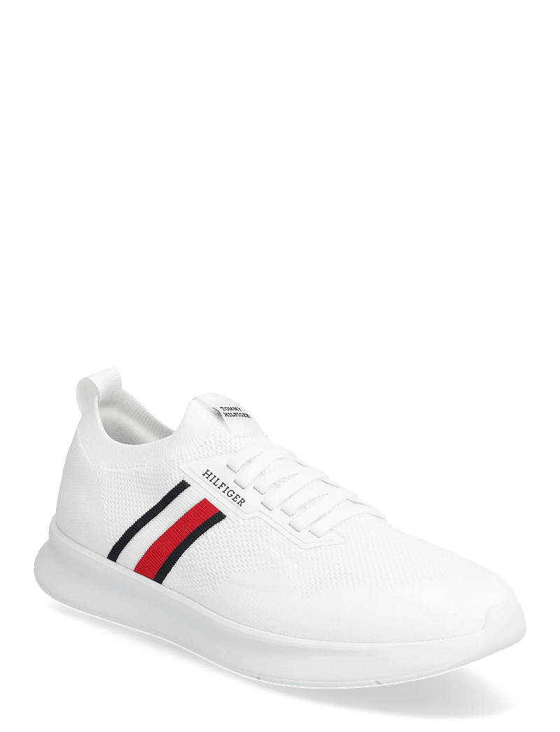 Tommy Hilfiger - LIGHTWEIGHT KNITTED RUNNER - kõrge säärega tossud - white - 0