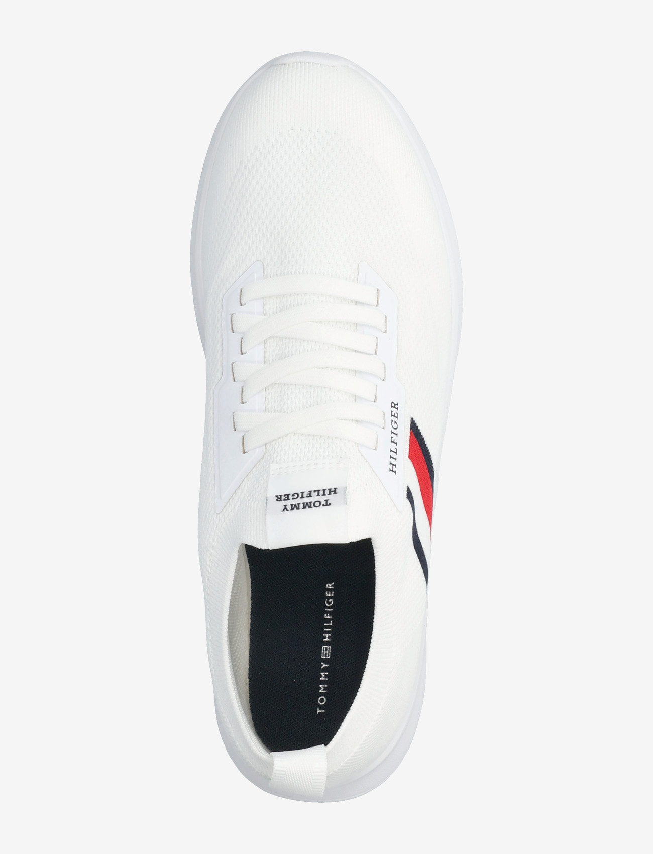 Tommy Hilfiger - LIGHTWEIGHT KNITTED RUNNER - kõrge säärega tossud - white - 3