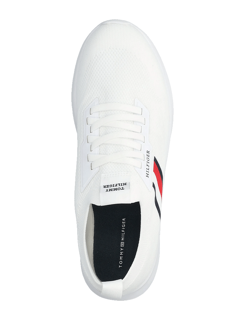 Tommy Hilfiger - LIGHTWEIGHT KNITTED RUNNER - kõrge säärega tossud - white - 3