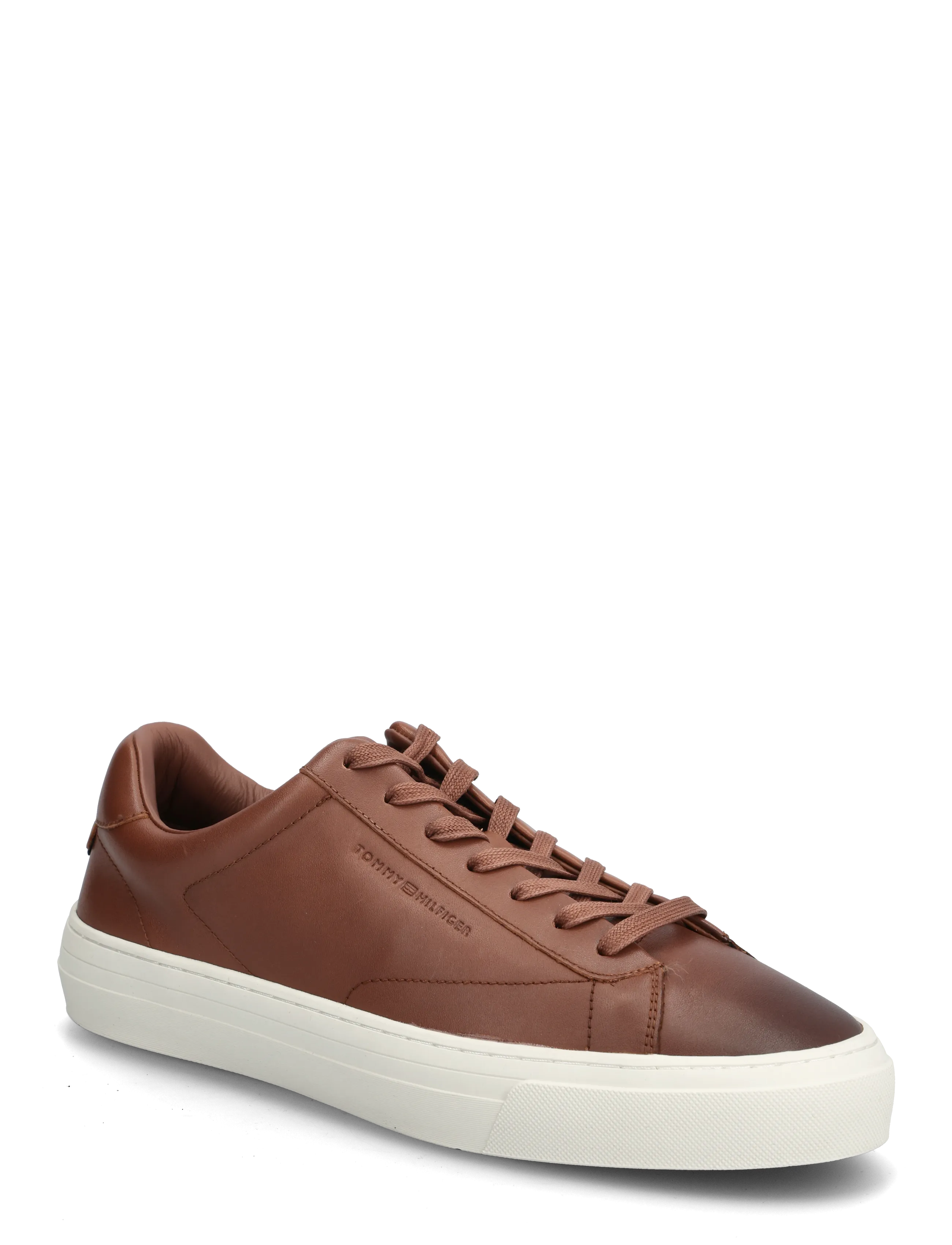 Tommy Hilfiger Premium Dress Cupsole Cognac, Mænd, Smarte Cupsole Sneakers, Brun, Str: 42