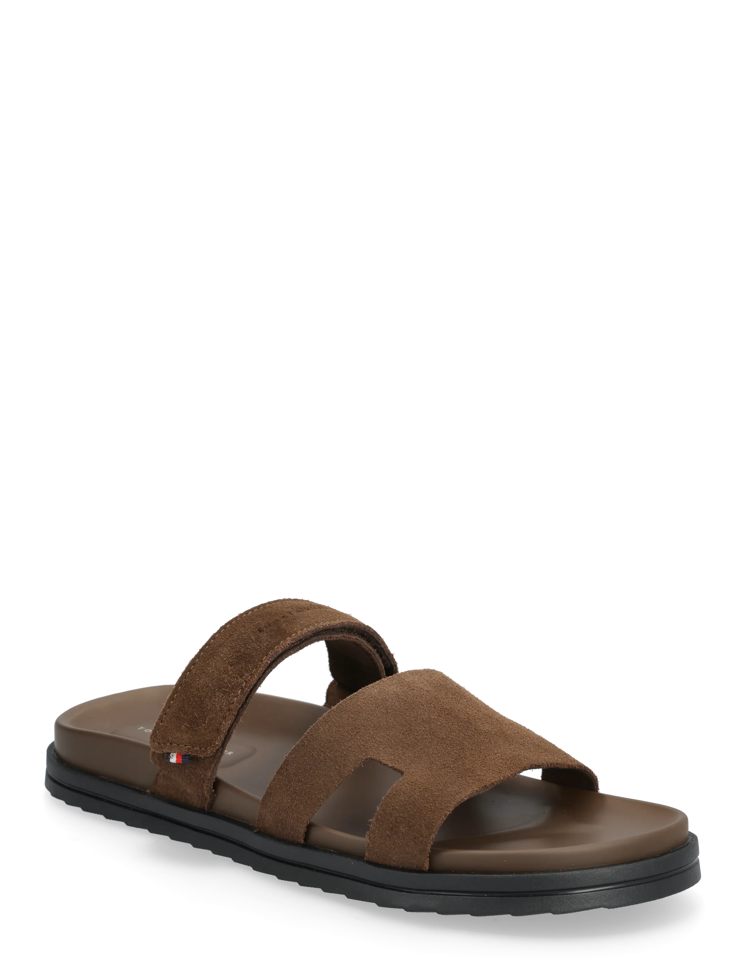 Tommy Hilfiger ADJUSTABLE PREMIUM SUEDE SANDAL - Skór - LEGACY BROWN / brown
