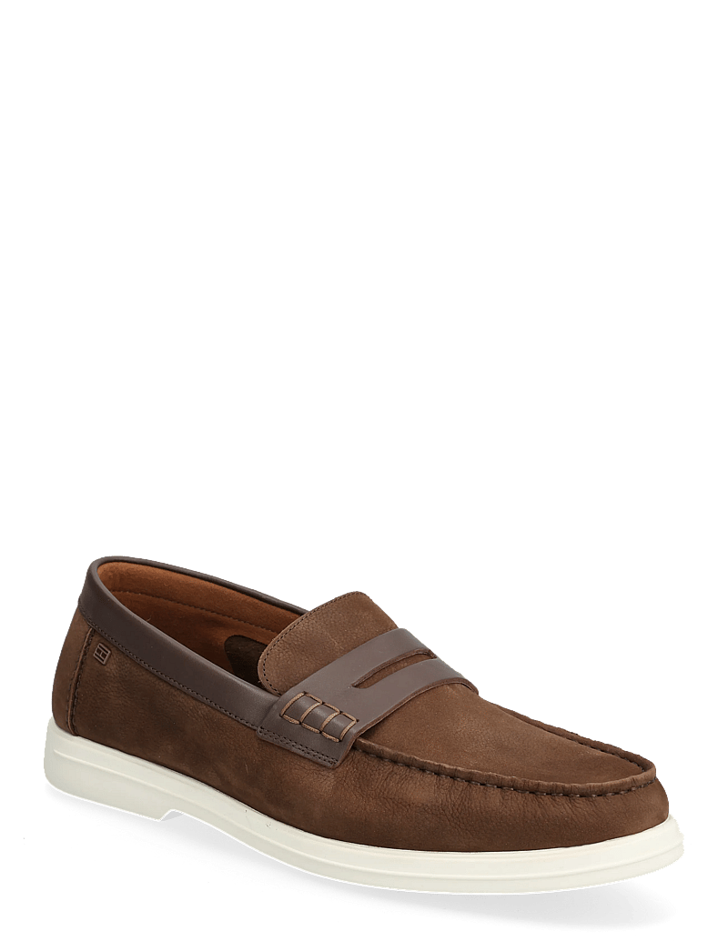 Tommy Hilfiger - HILFIGER MIX NUBUCK LOAFER - osta olukorra järgi - legacy brown - 0
