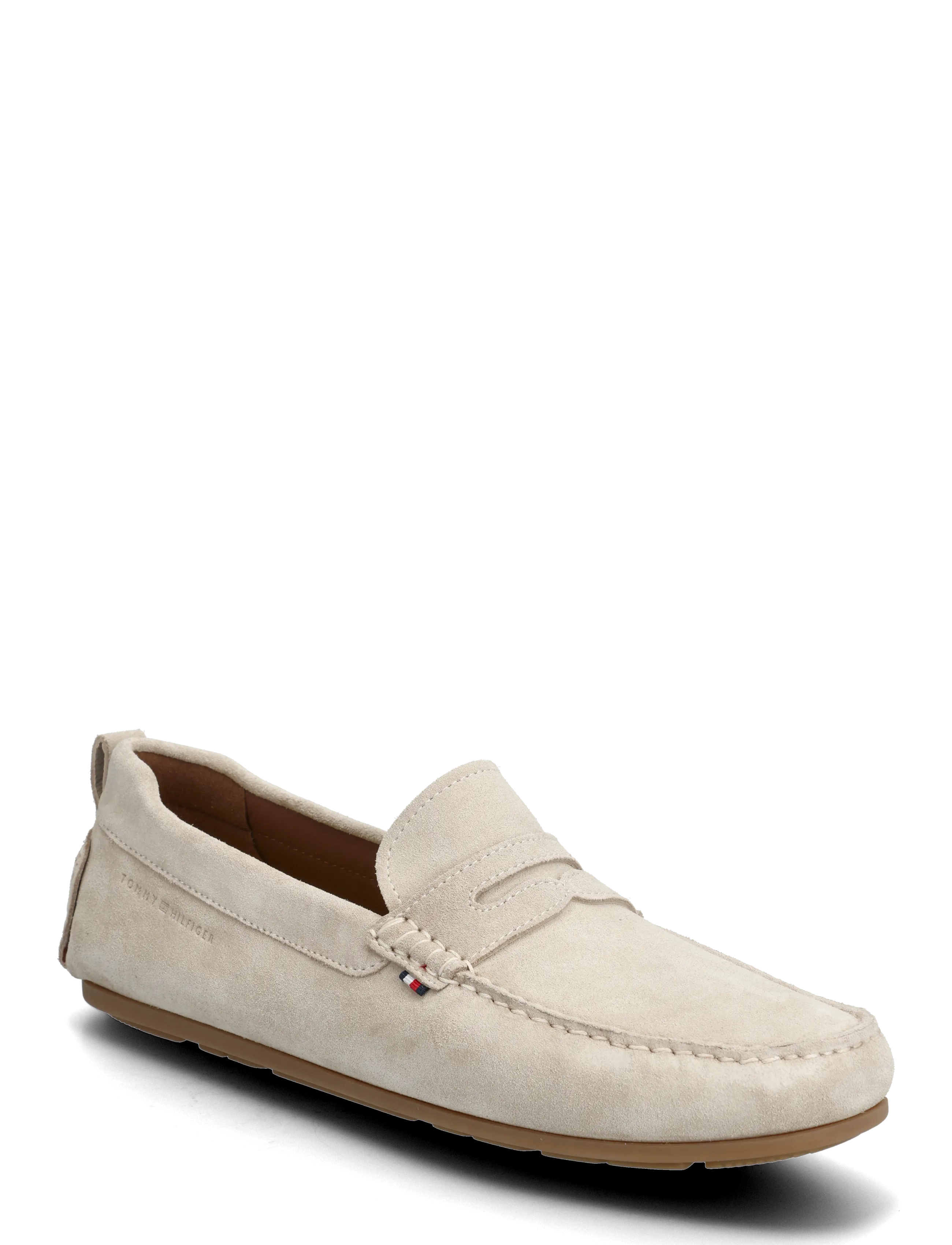 Tommy Hilfiger Core Hilfiegr Suede Driver, 42, Cream, Sko > Hyttesko, Herre