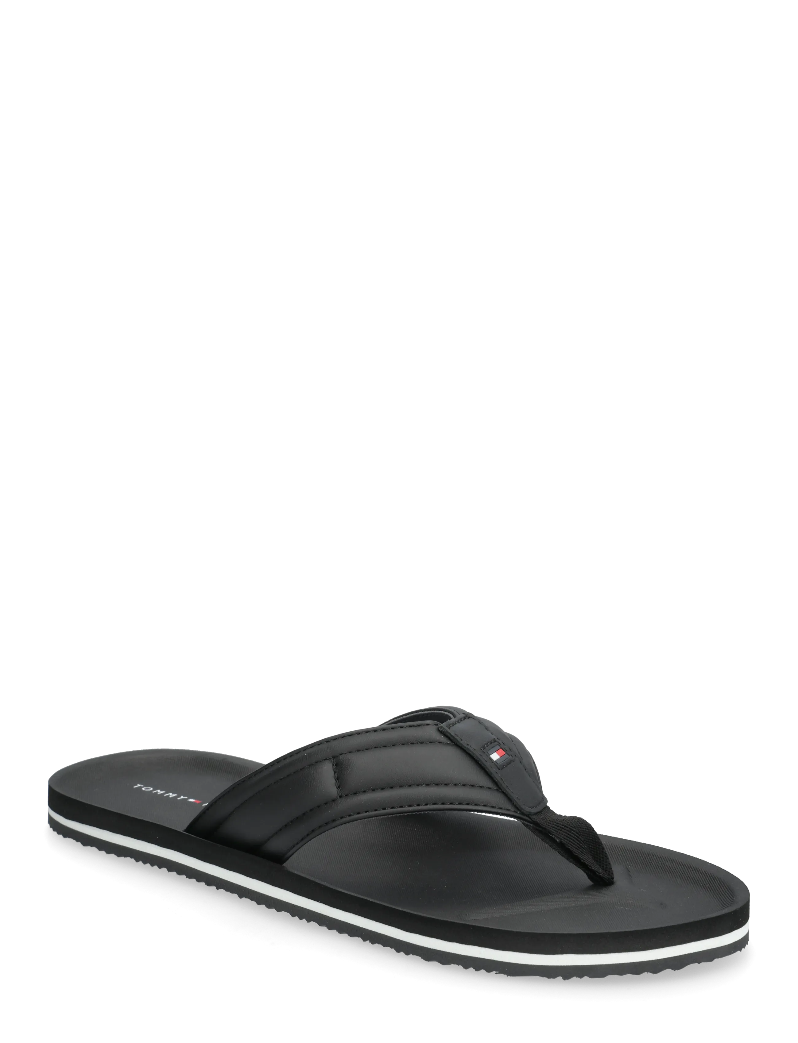 Tommy Hilfiger HILFIGER PADDED BEACH SANDAL - Klipklapper - BLACK / black