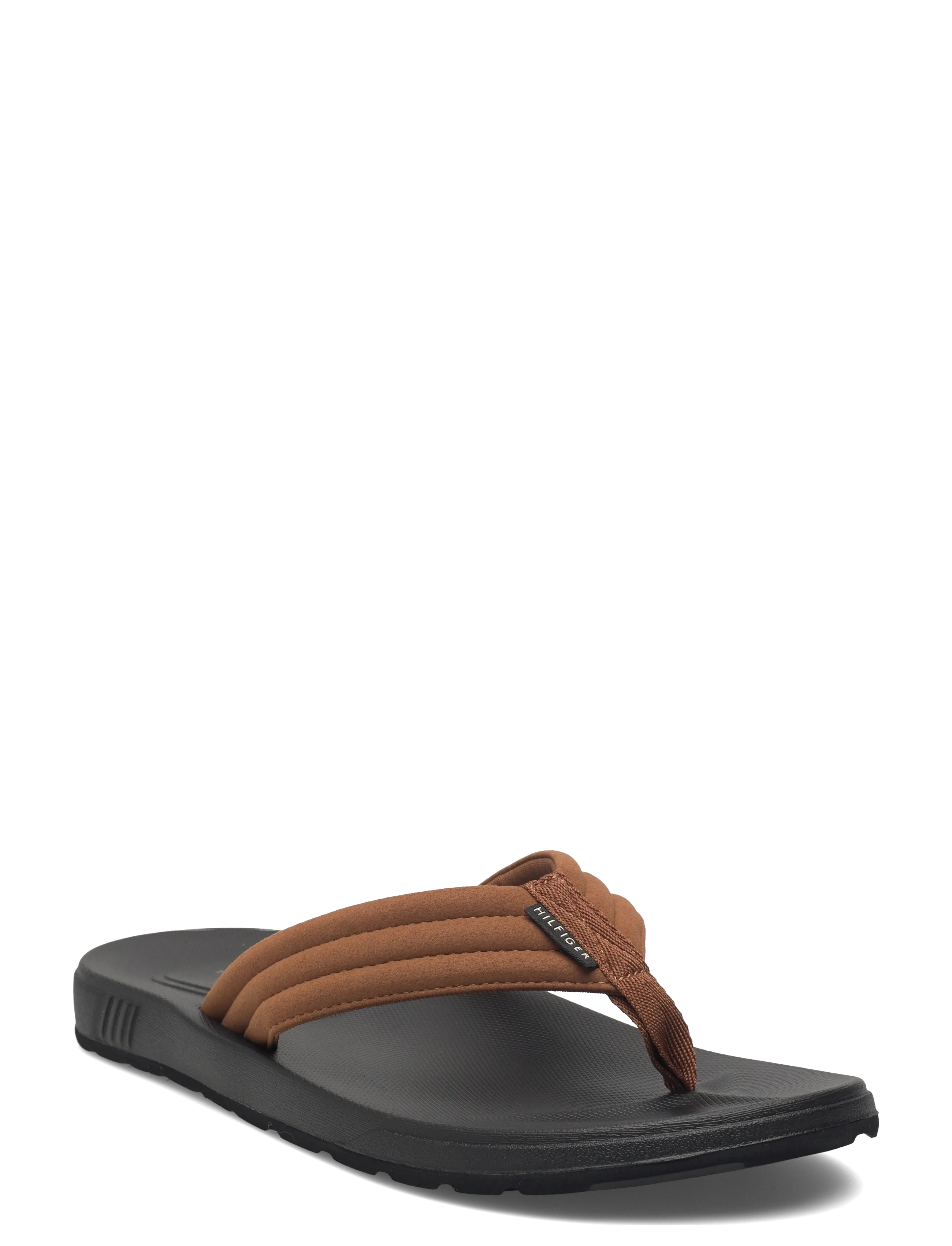 Tommy Hilfiger MOLDED HILFIGER LTH BEACH SANDAL - Klipklapper - COCONUT GROVE / brown