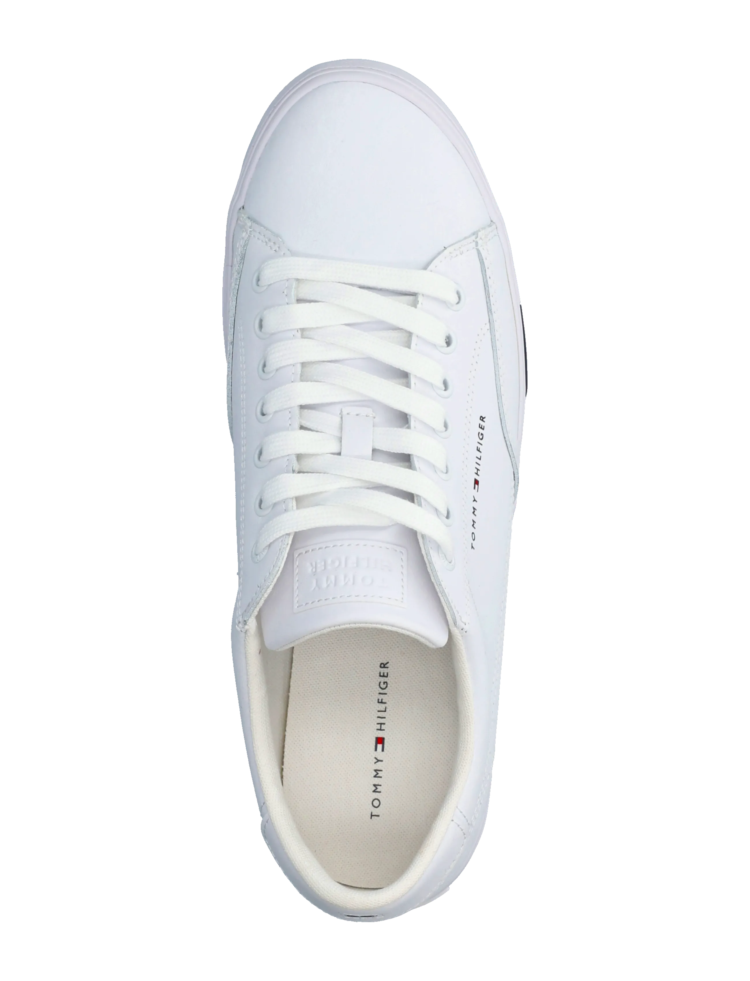 Tommy Hilfiger - VULC CORE RWB LONG LACE LTH - lave sneakers - white - 3