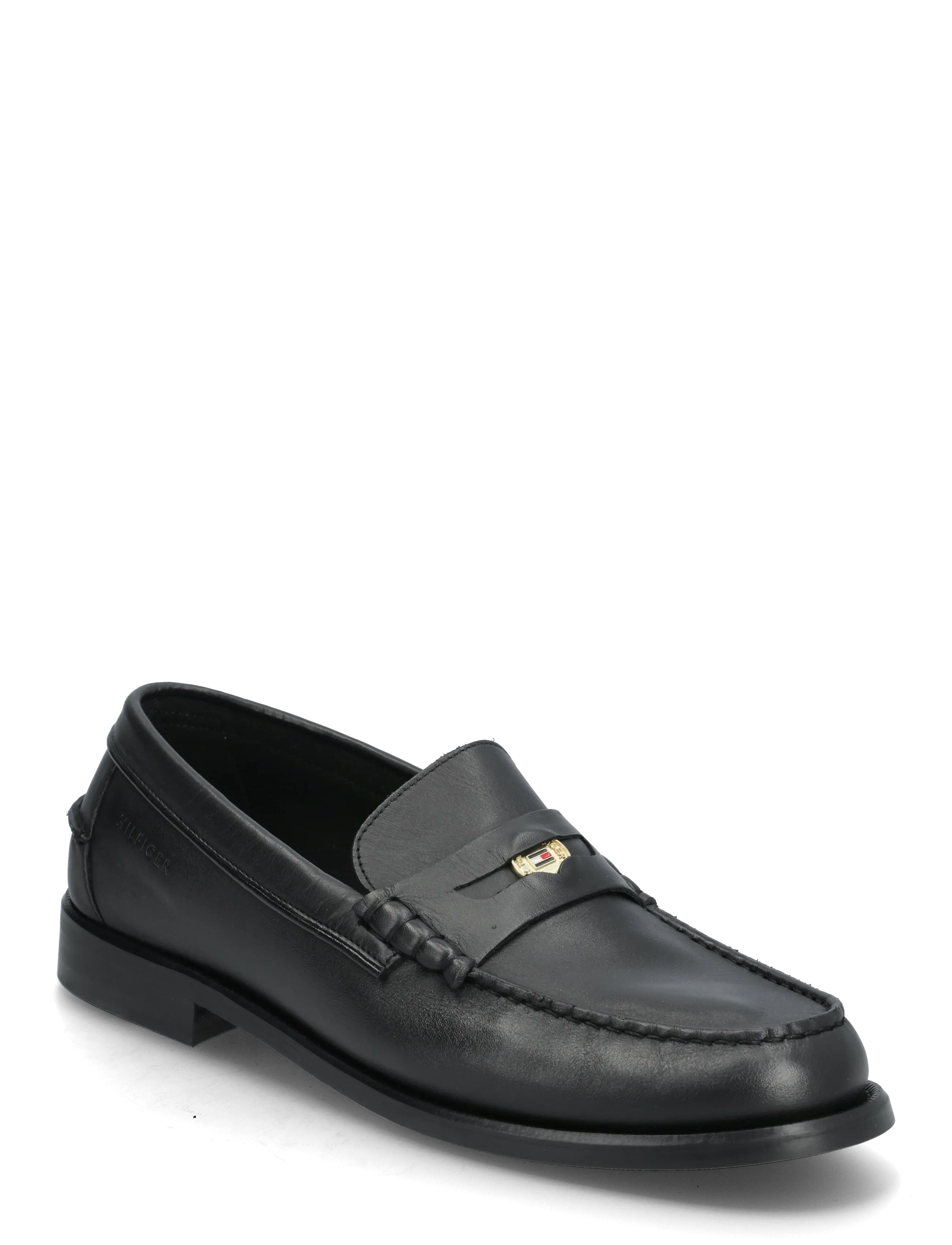 Tommy Hilfiger HILFIGER PENNY CRUST LTH LOAFER - Mokassiinid - BLACK / black