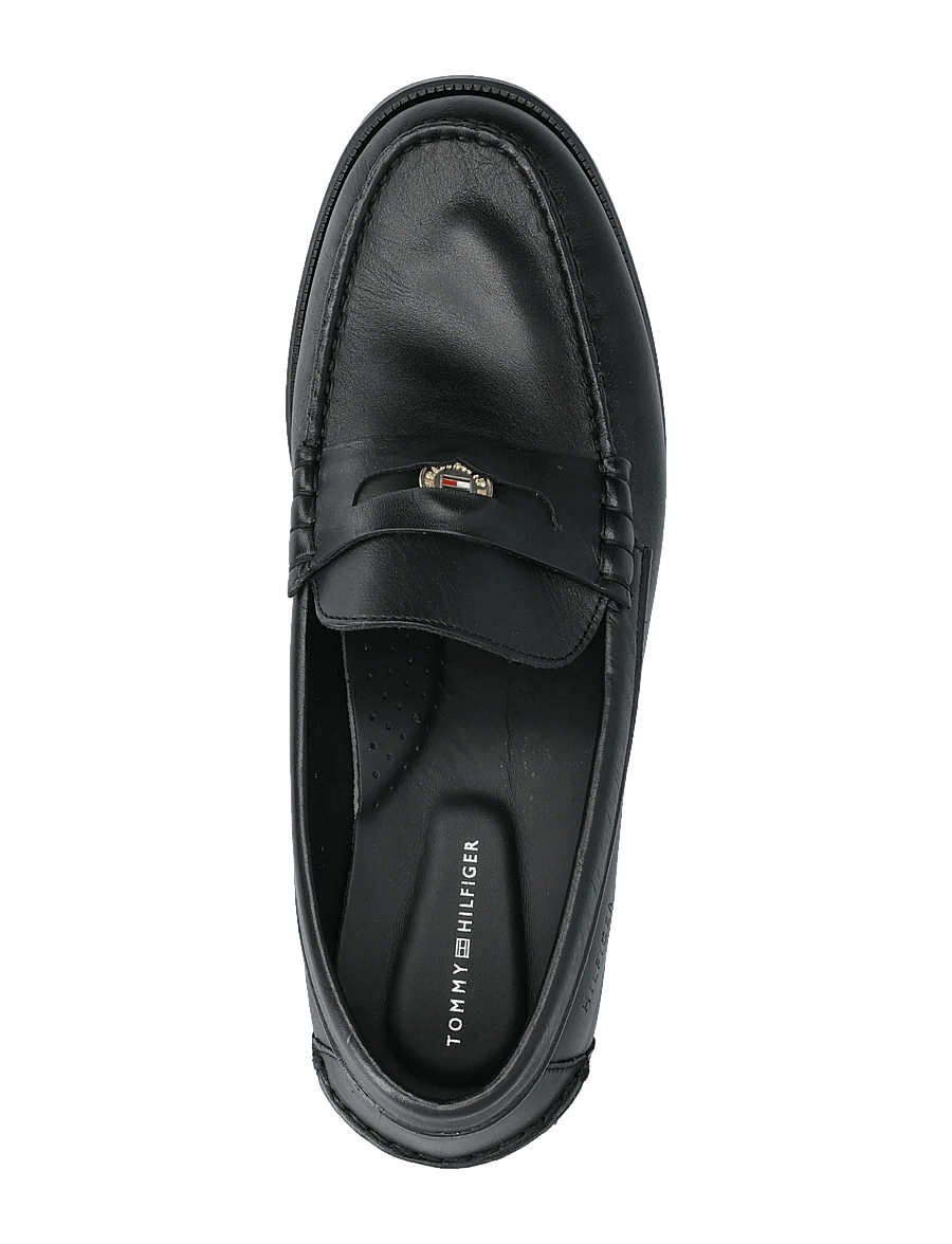 Tommy Hilfiger - HILFIGER PENNY CRUST LTH LOAFER - osta olukorra järgi - black - 3