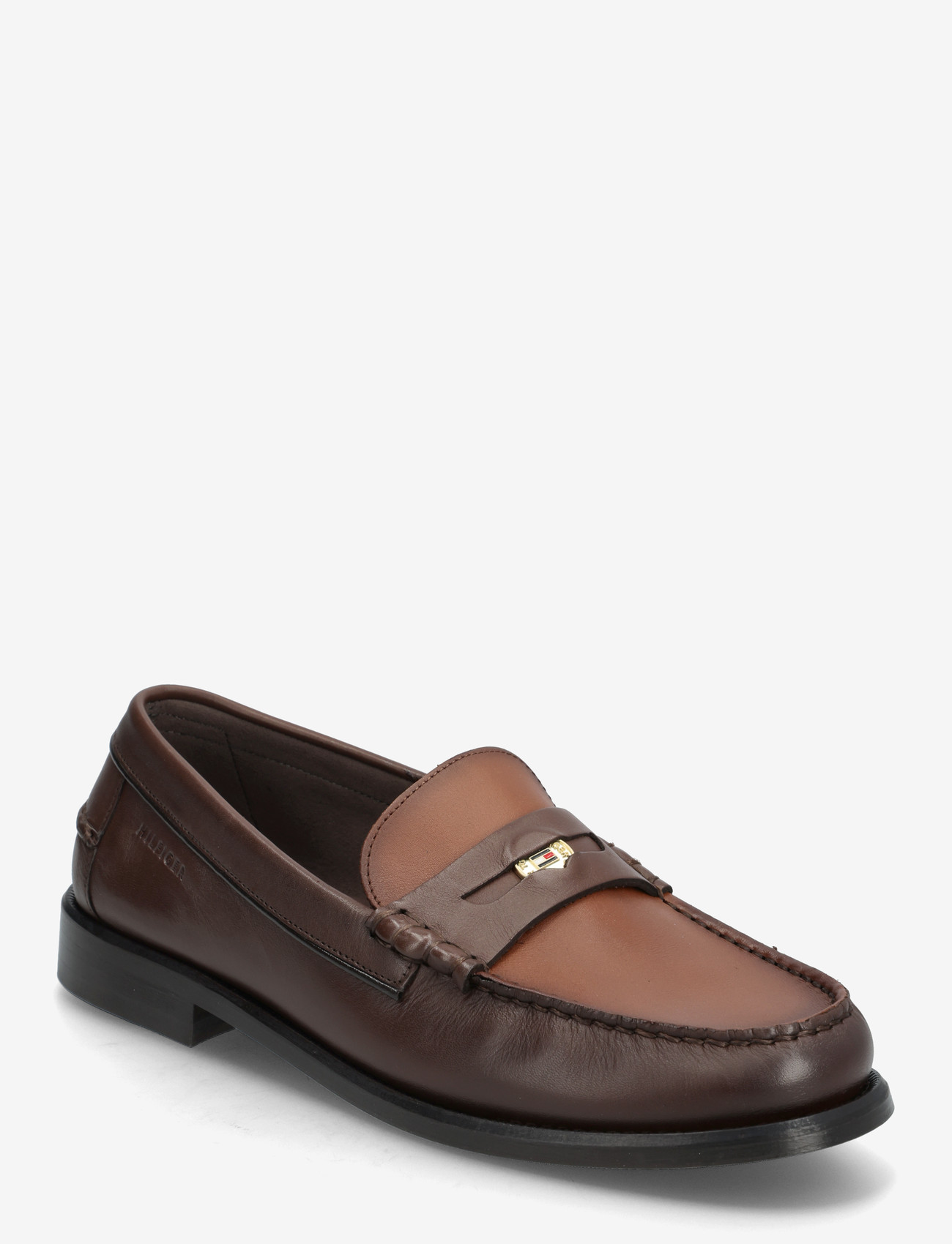 Tommy Hilfiger - HILFIGER PENNY CRUST LTH LOAFER - osta olukorra järgi - dark mocha - 0