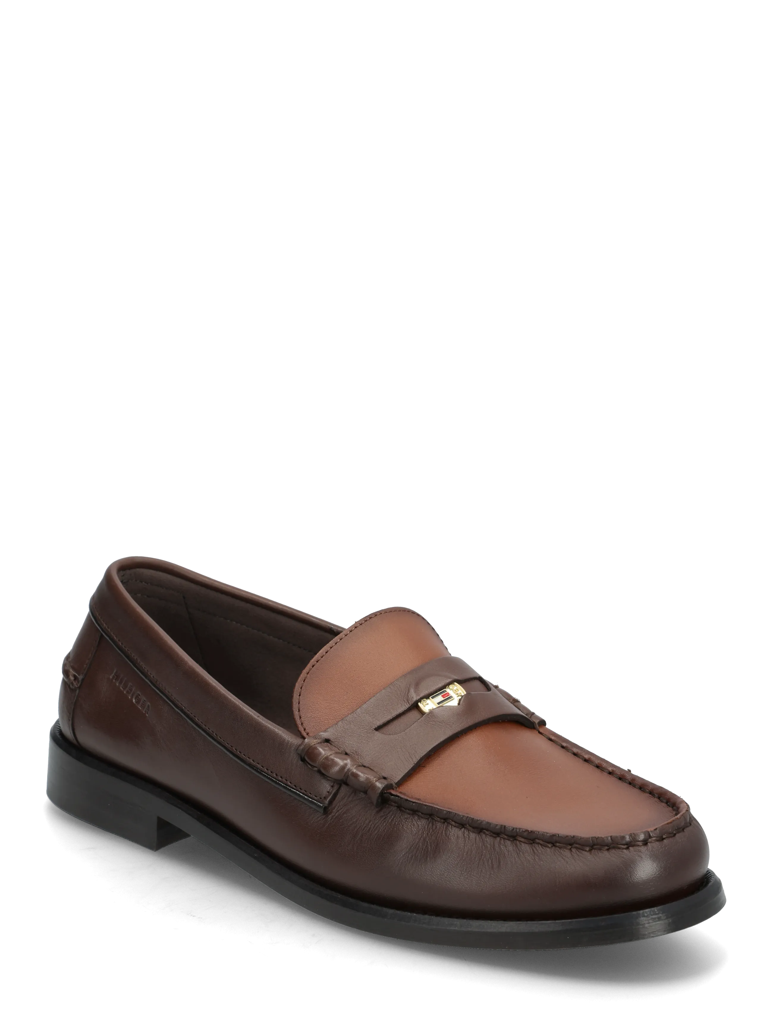 Tommy Hilfiger HILFIGER PENNY CRUST LTH LOAFER - Loafers - DARK MOCHA / brown