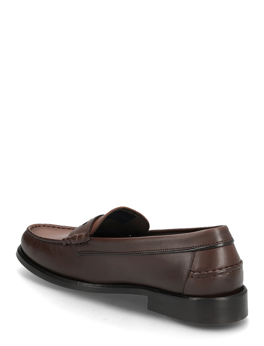 Tommy Hilfiger - HILFIGER PENNY CRUST LTH LOAFER - osta tilaisuuden mukaan - dark mocha - 2