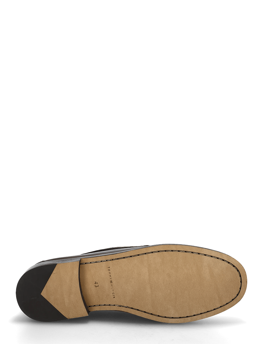 Tommy Hilfiger - HILFIGER PENNY CRUST LTH LOAFER - osta tilaisuuden mukaan - dark mocha - 4