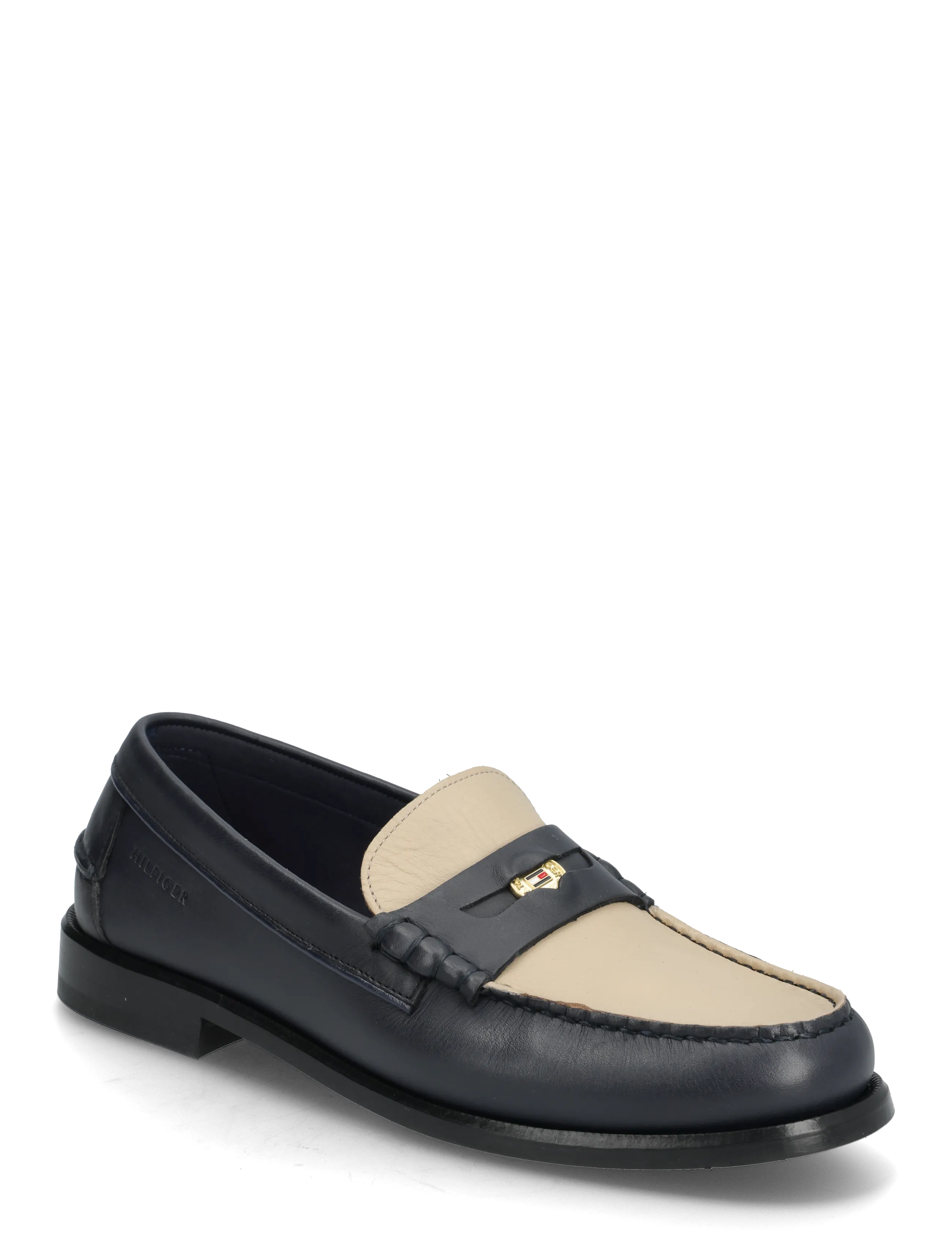 Tommy Hilfiger HILFIGER PENNY CRUST LTH LOAFER - Mokassiinid - DESERT SKY / navy