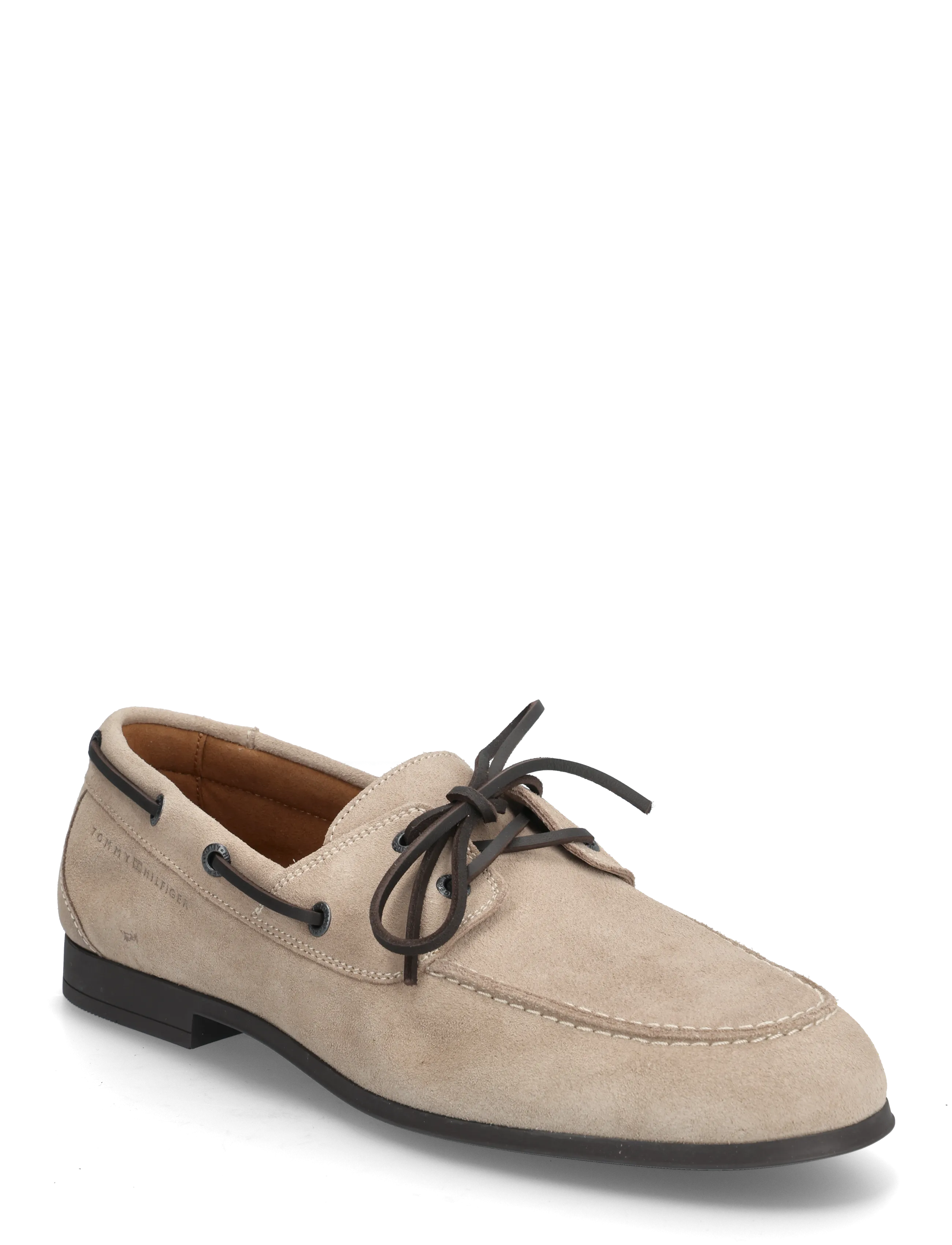 Tommy Hilfiger Flexible Slim Suede Boat Shoe, 46, Beige, Sko > Bådsko, Herre