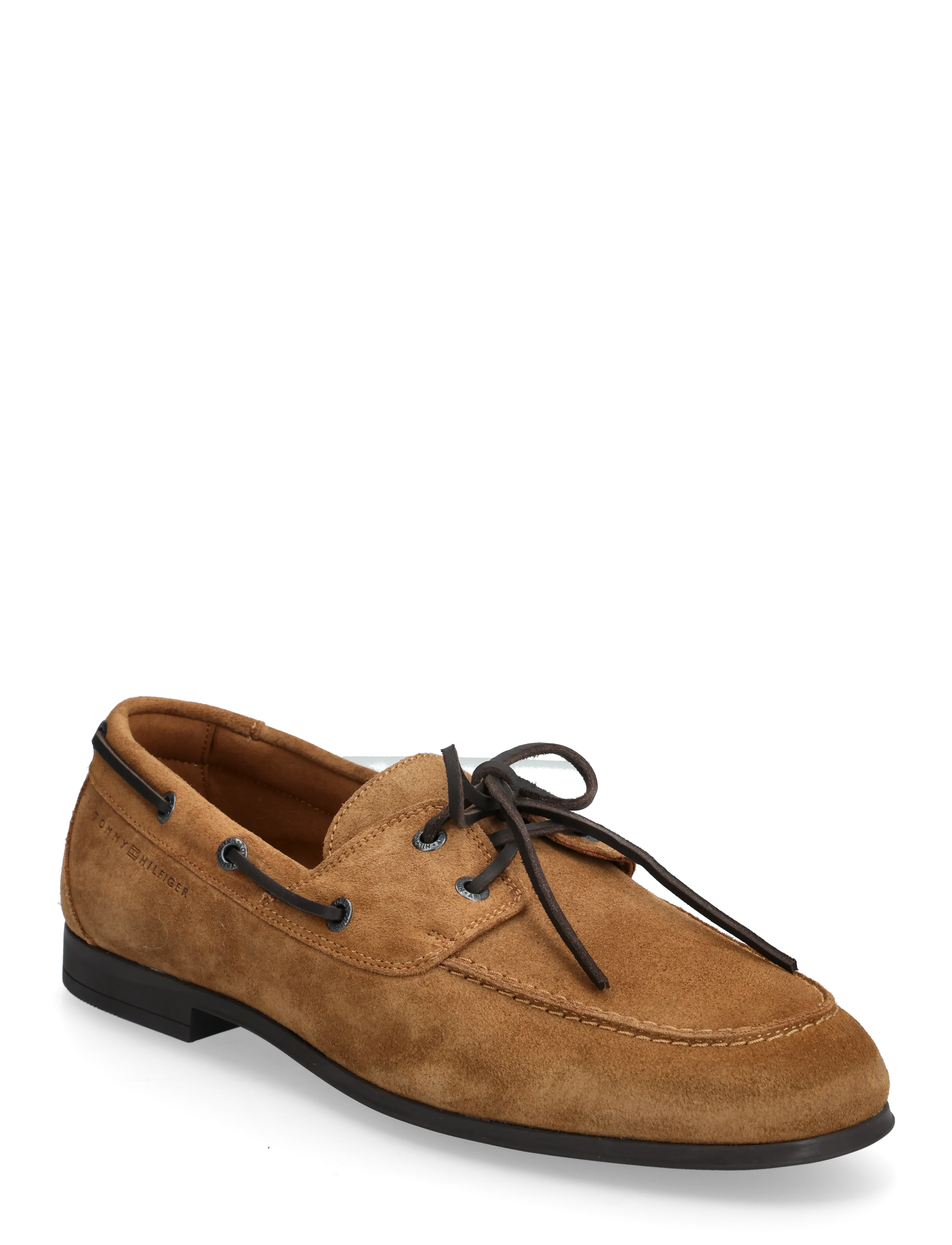 Tommy Hilfiger Flexible Slim Suede Boat Shoe, 43, Brown, Sko > Bådsko, Herre