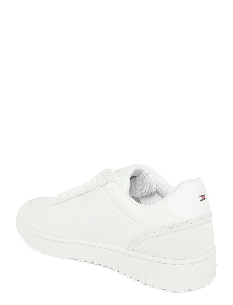 Tommy Hilfiger - TH BASKET CORE LEATHER SUEDE MIX - low-top sneaker - ecru street green - 1