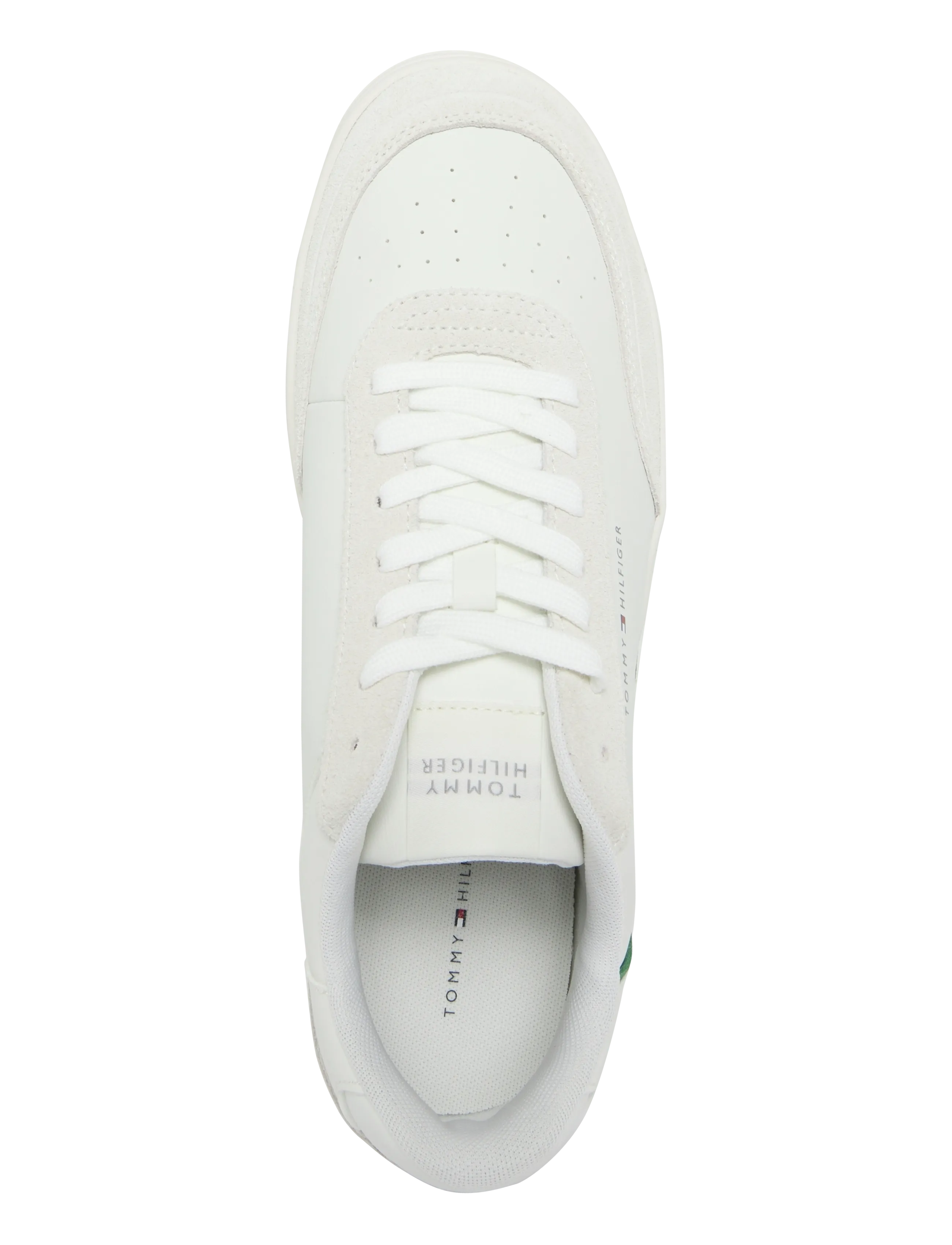 Tommy Hilfiger - TH BASKET CORE LEATHER SUEDE MIX - ecru street green - 3