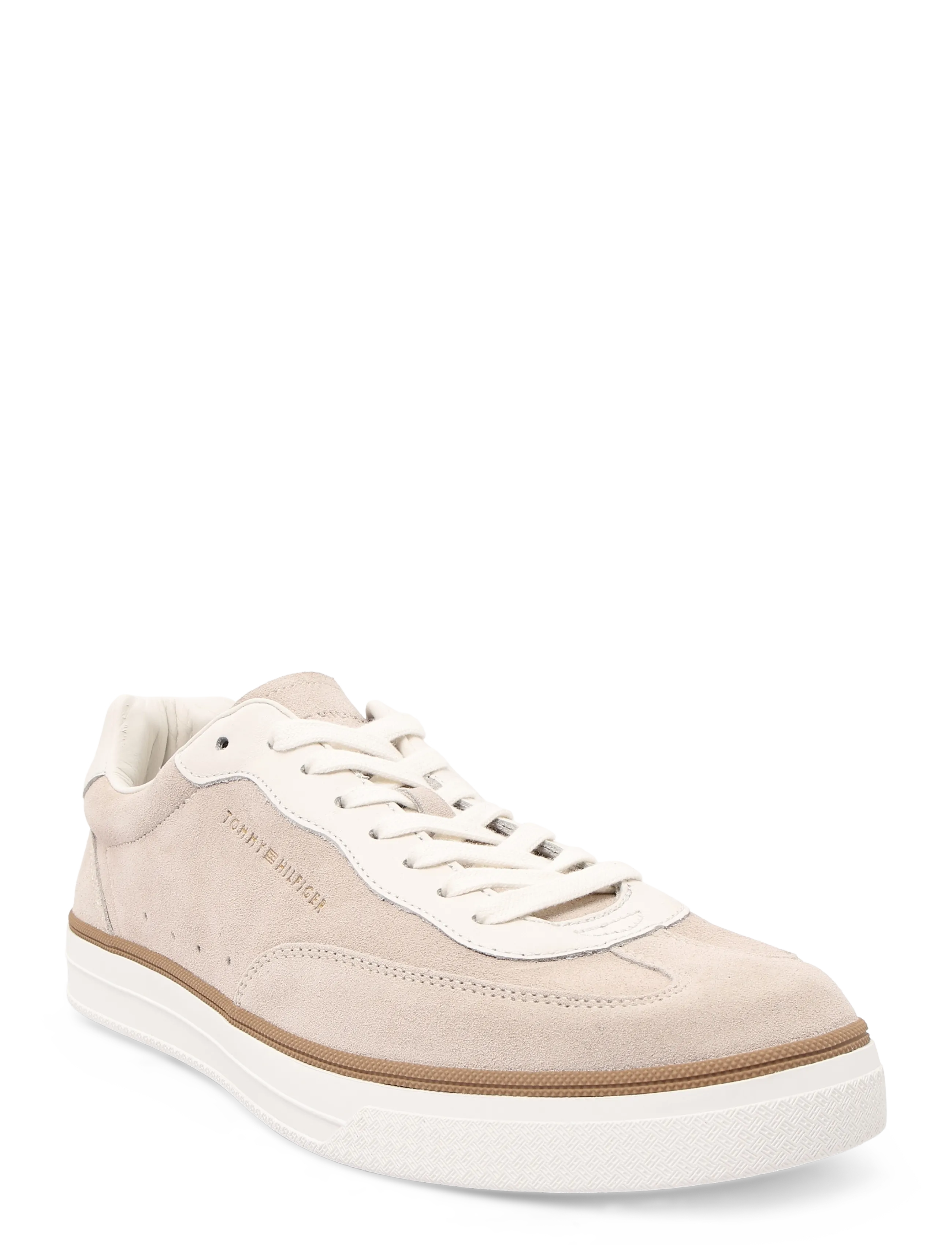 Tommy Hilfiger Th Lo Lux Suede Leather Mix, 42, Sneakers, Beige - Low-top Männerswear