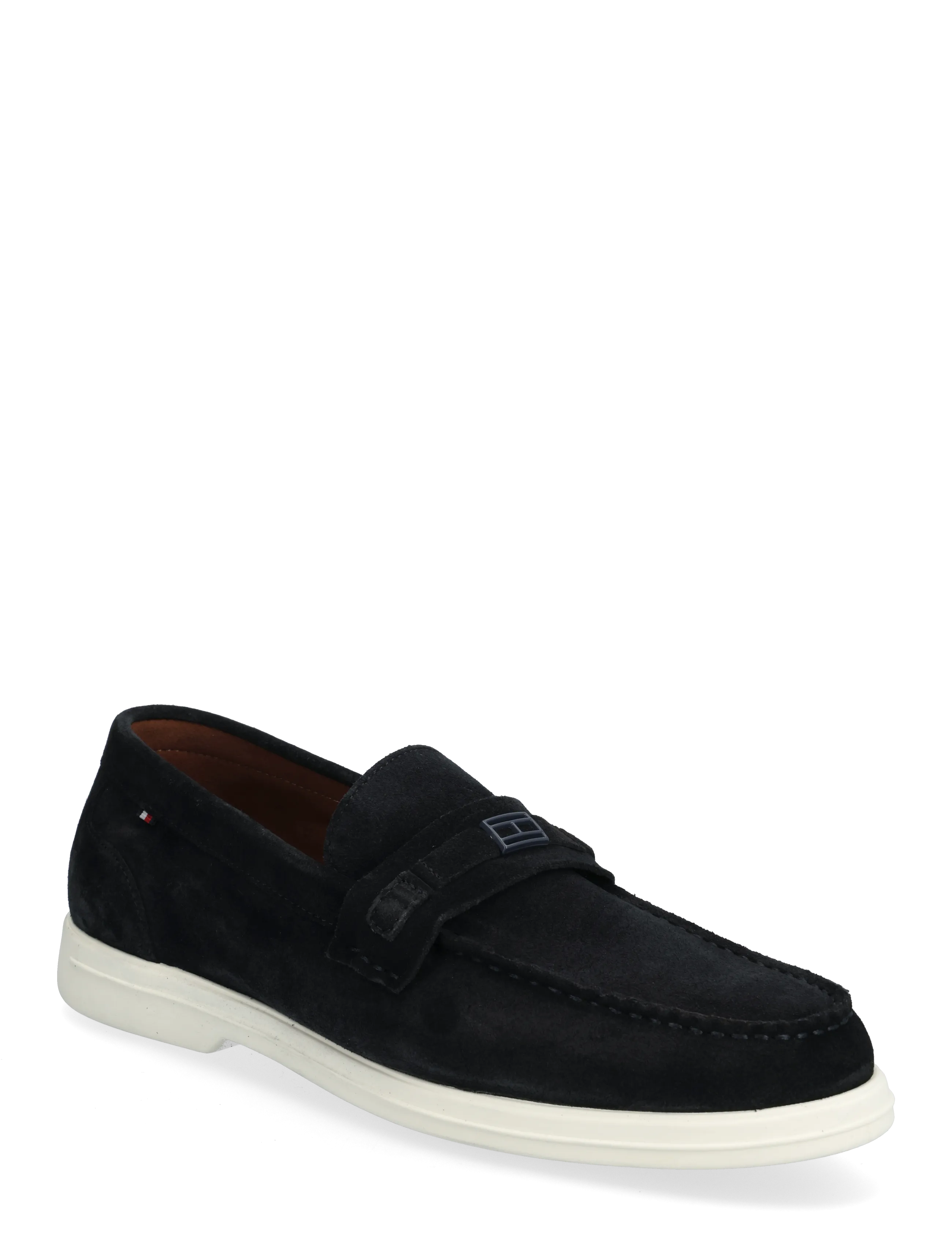 Tommy Hilfiger Light Suede Flag Hardware Loafer, 46, Schuhe, Marineblau - Loafers, Männerswear