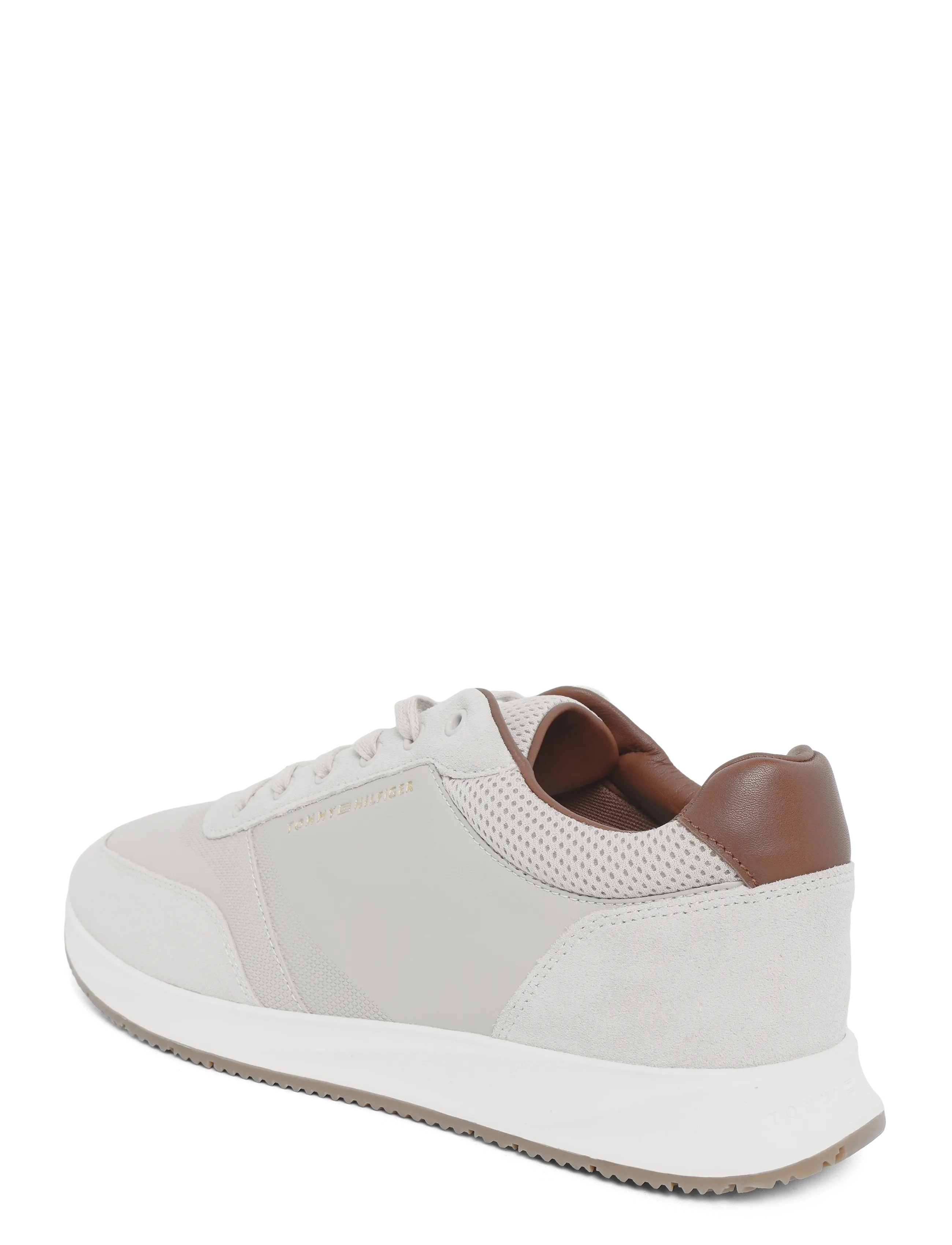 Tommy Hilfiger - TH DRESSY RUNNER SUEDE MIX - lave sneakers - classic stone - 1
