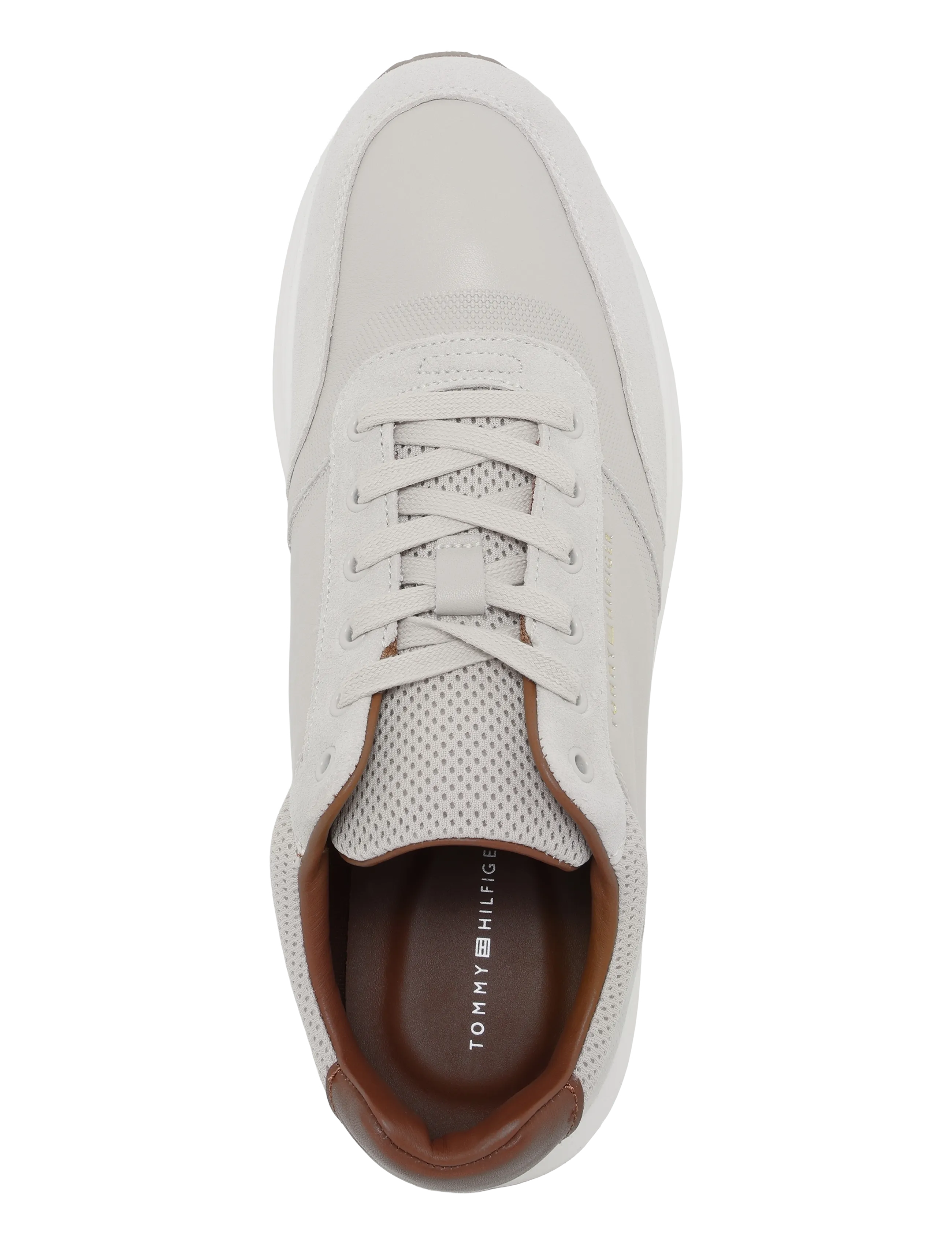 Tommy Hilfiger - TH DRESSY RUNNER SUEDE MIX - lave sneakers - classic stone - 3