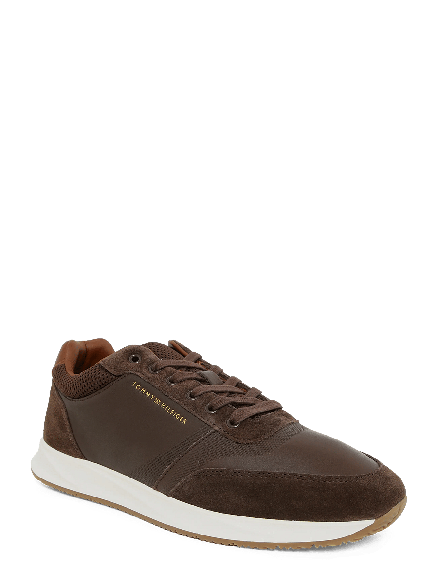 Tommy Hilfiger - TH DRESSY RUNNER SUEDE MIX - lave sneakers - cocoa - 0