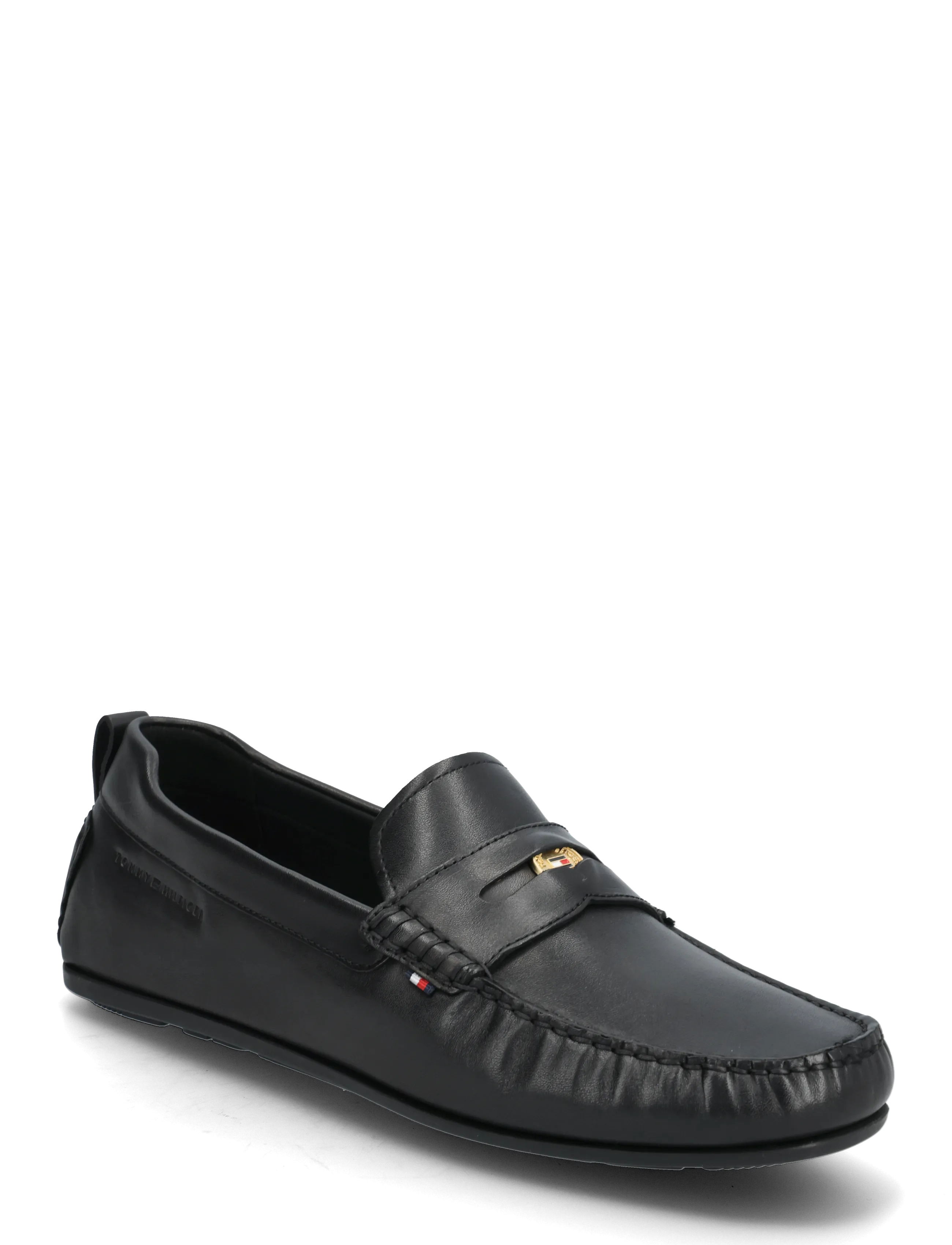 Tommy Hilfiger HILFIGER COIN LTH DRIVER - Loafers - BLACK / black