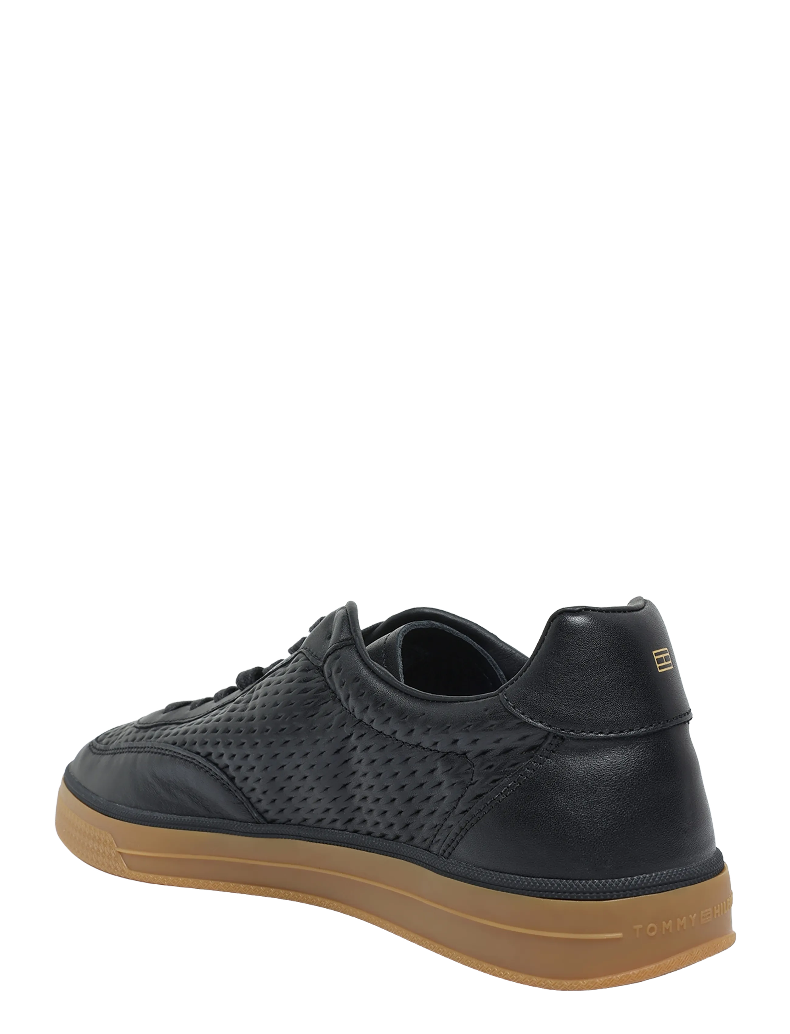 Tommy Hilfiger - TH LO LUX CUT OUT LEATHER - low tops - black - 1