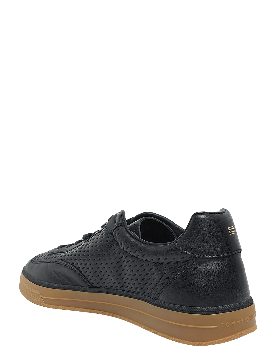 Tommy Hilfiger - TH LO LUX CUT OUT LEATHER - low tops - black - 1