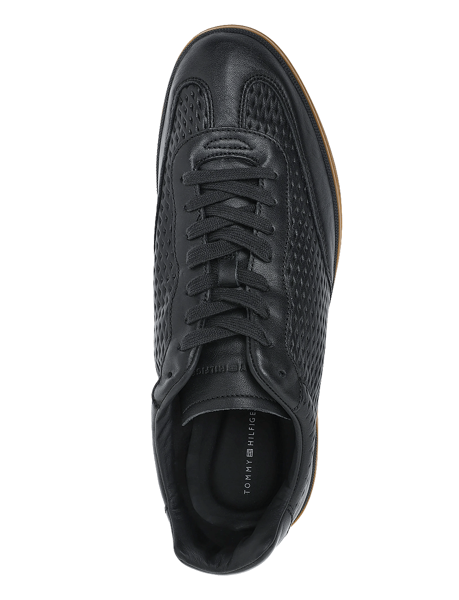 Tommy Hilfiger - TH LO LUX CUT OUT LEATHER - low tops - black - 3