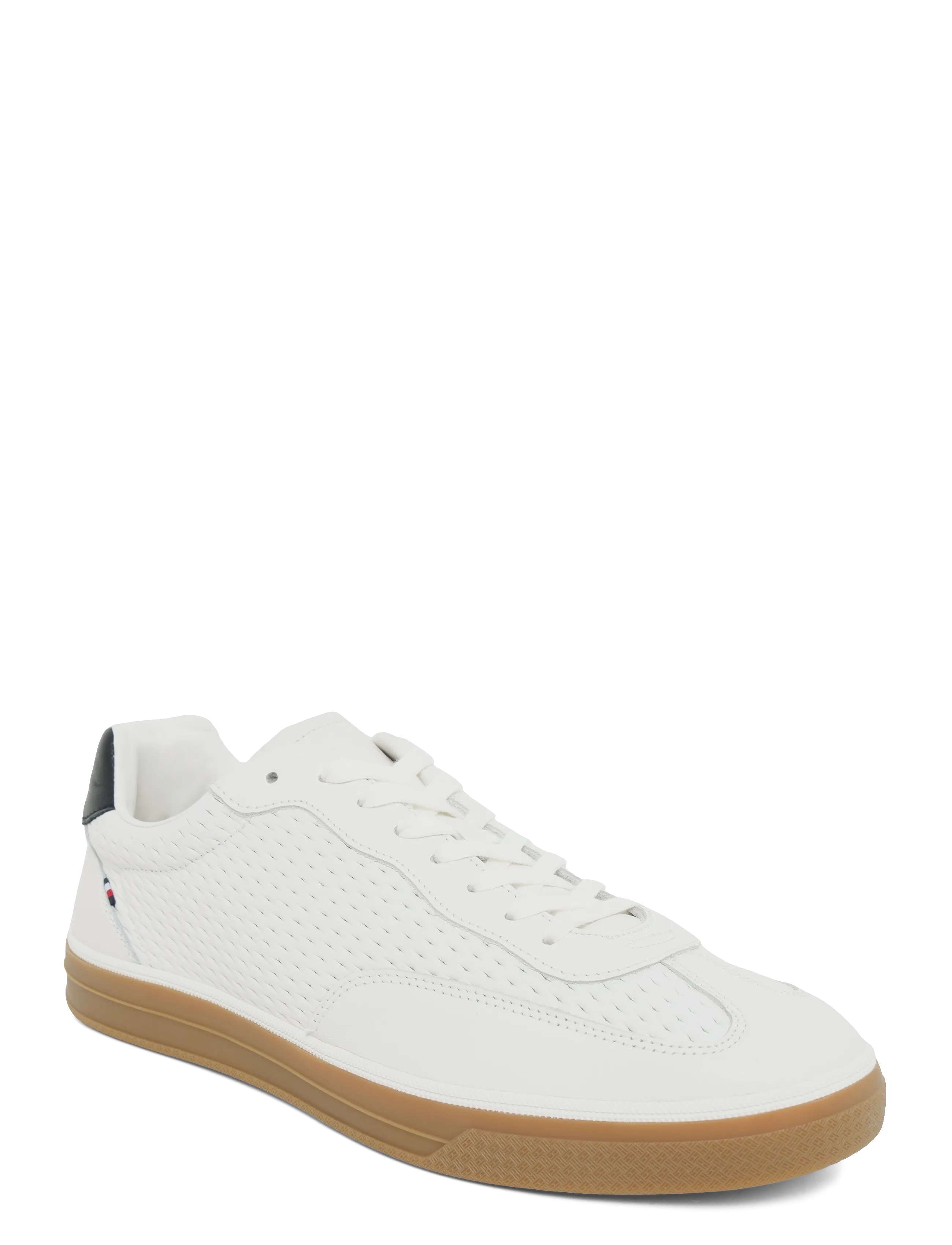 Tommy Hilfiger Th Lo Lux Cut Out Leather, 42, Sneakers, Creme - Low-top Männerswear