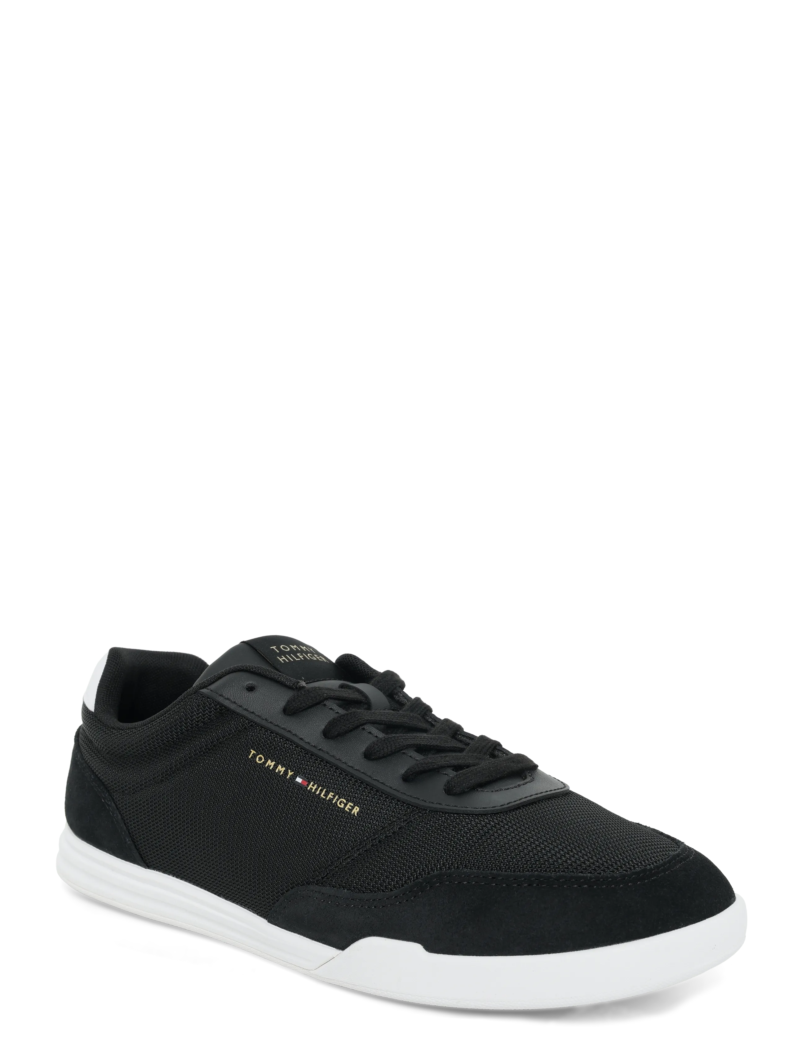 TOMMY HILFIGER Lo Pro Cupsole Nylon Wildleder Mix Schwarz - 43 - Herren