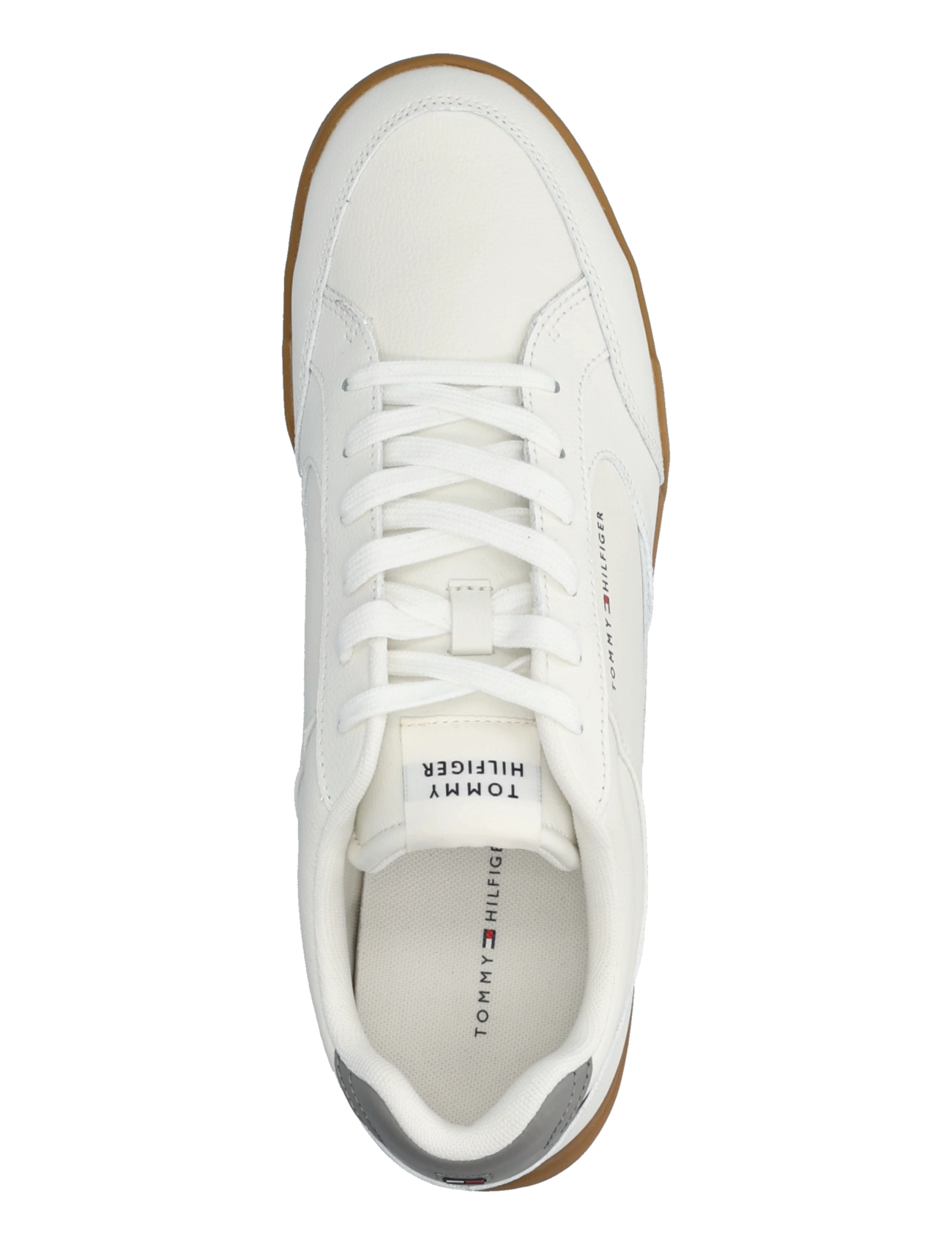 Tommy Hilfiger - LOW PRO CUPSOLE  PERF LEATHER - låga sneakers - ecru universal grey - 3