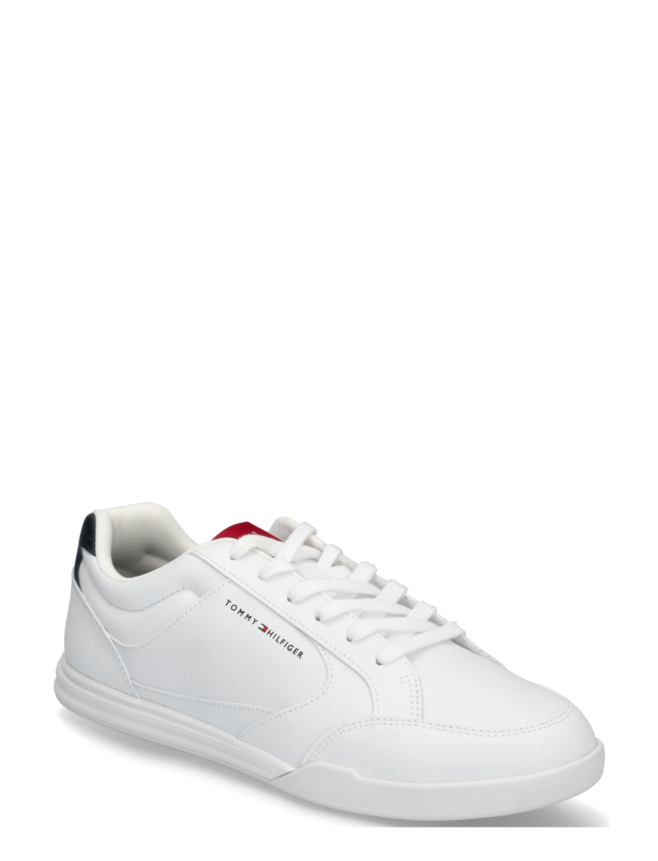 Tommy Hilfiger LOW PRO CUPSOLE  PERF LEATHER - Sneakers - WHITE RWB / white