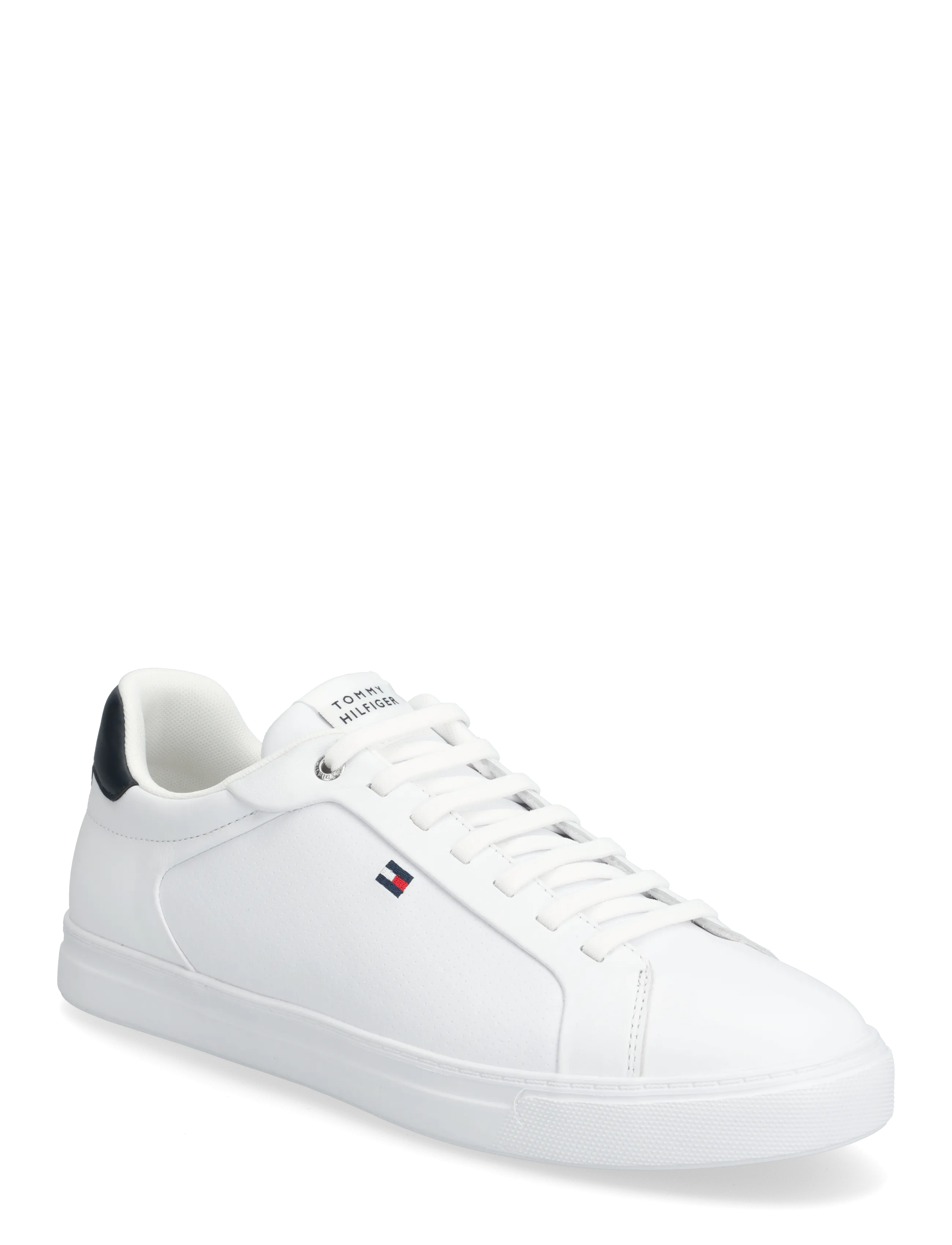 Tommy Hilfiger Icon Court Light Leather, 43, White, Sneakers > Sneakers Med Lav Top, Herre