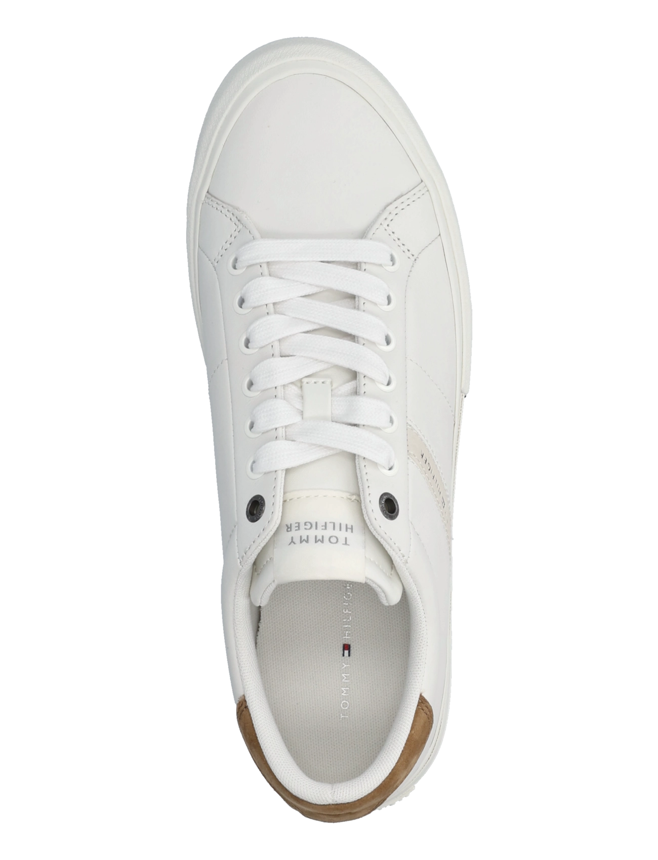 Tommy Hilfiger - PREMIUM LTH VULC LONG LACE - low-top sneaker - ecru vintage camel - 3