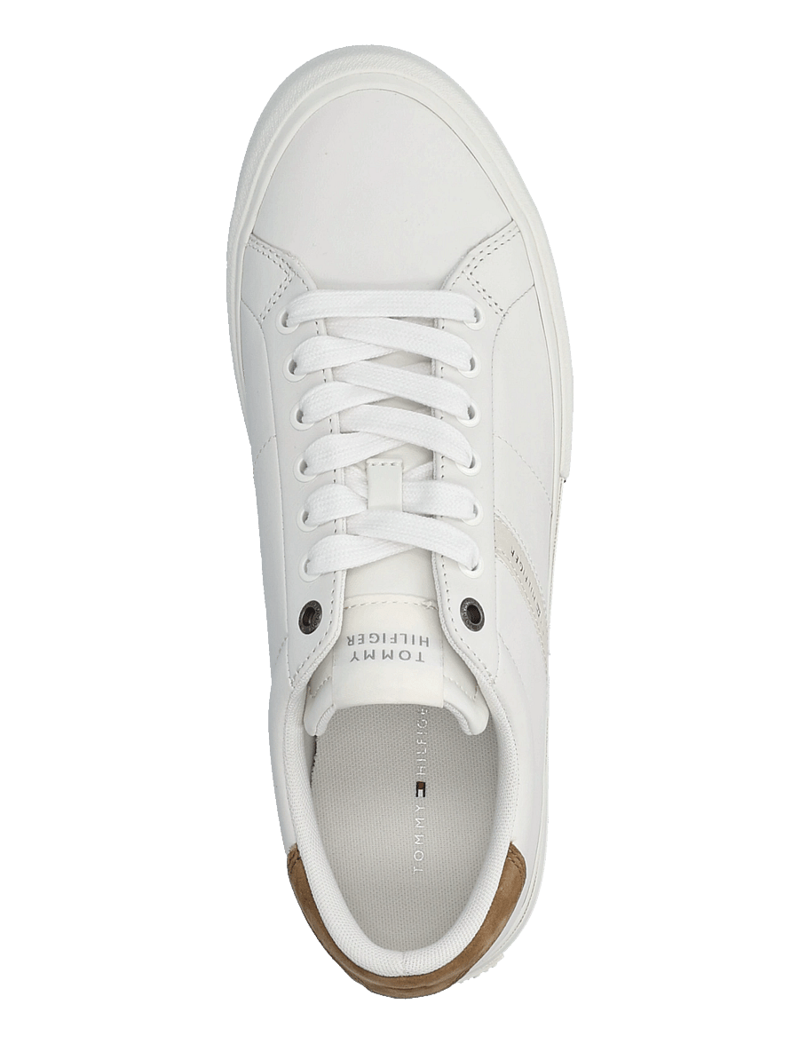 Tommy Hilfiger - PREMIUM LTH VULC LONG LACE - low-top sneaker - ecru vintage camel - 3