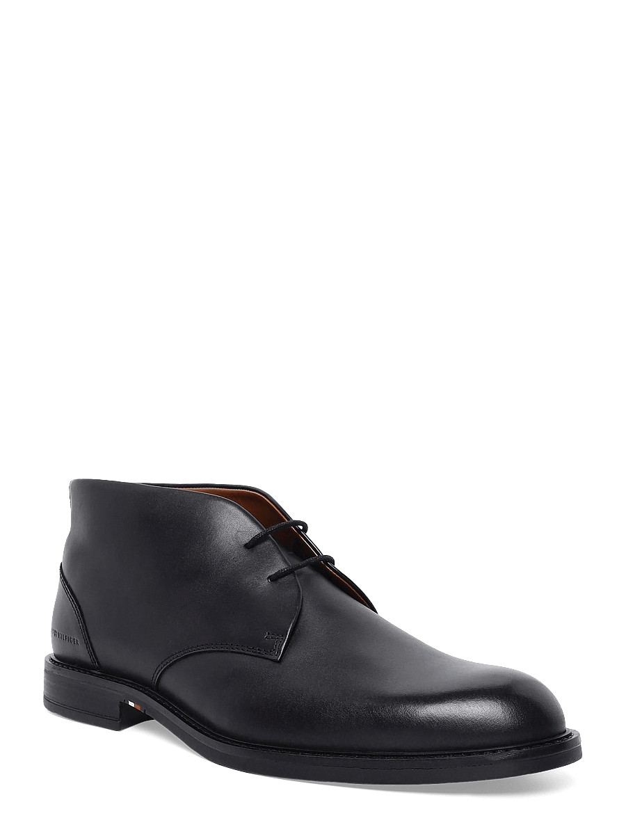 Tommy Hilfiger - CORPORATE DRESSY LTH LACE BOOT - chukka boots - black - 0