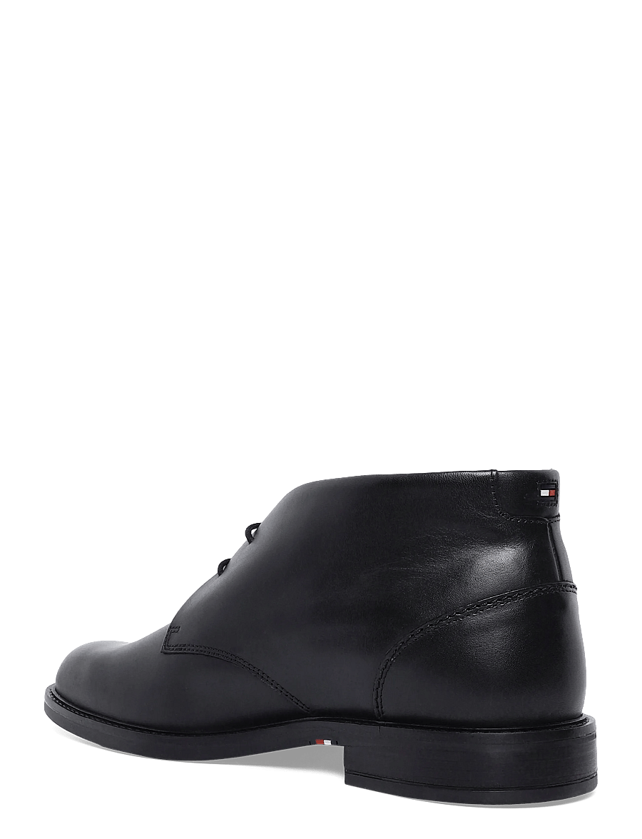 Tommy Hilfiger - CORPORATE DRESSY LTH LACE BOOT - chukka boots - black - 1