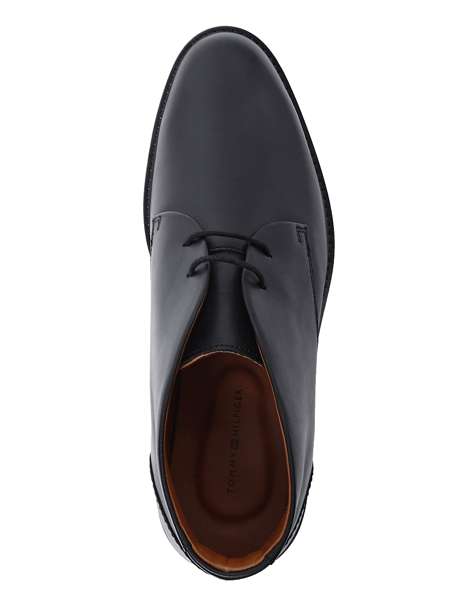 Tommy Hilfiger - CORPORATE DRESSY LTH LACE BOOT - chukka boots - black - 3