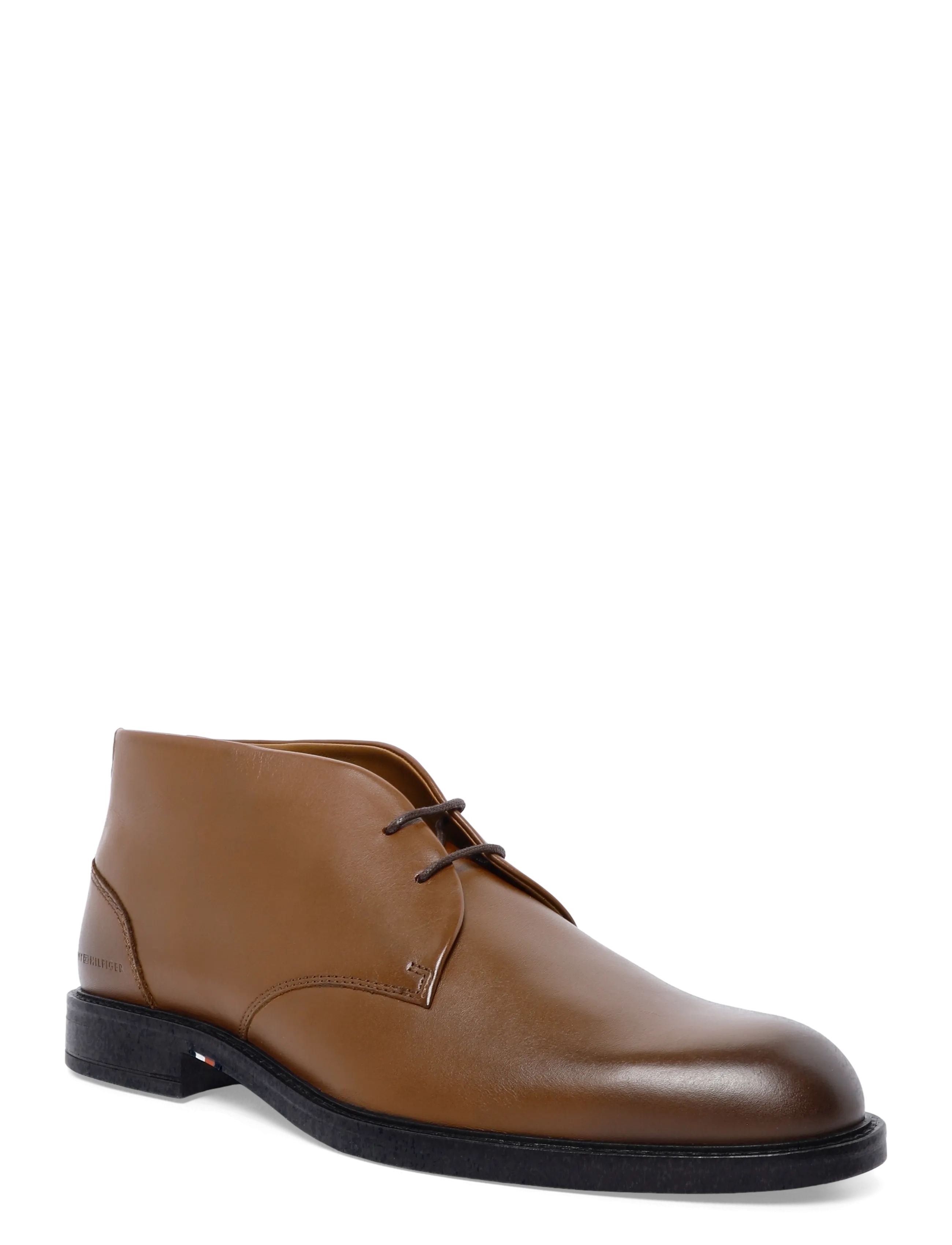 Tommy Hilfiger Corporate Dressy Lth Lace Boot, 43, Boots, Braun - Chukka Männerswear