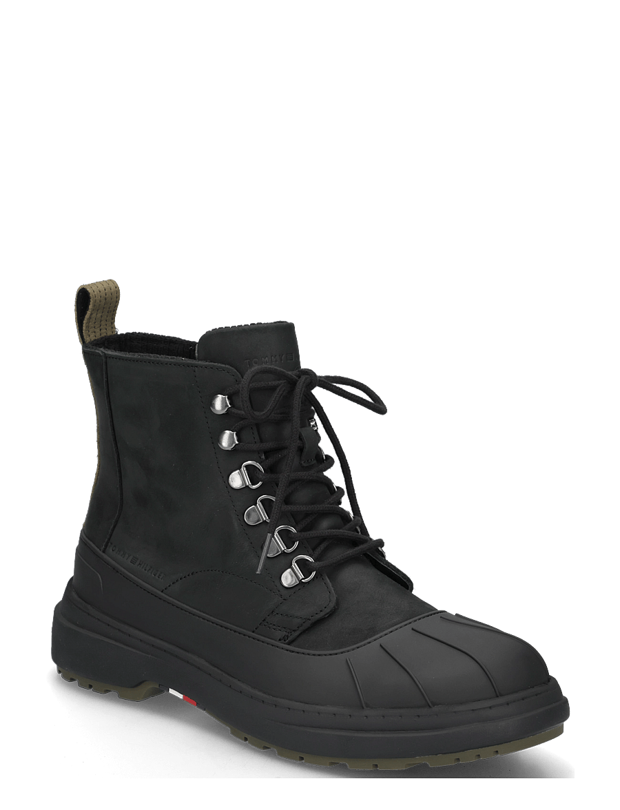 Tommy Hilfiger - OUTDOOR RUBBER LTH BOOT WPM - rain boots - black - 0
