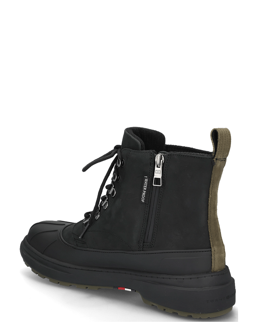 Tommy Hilfiger - OUTDOOR RUBBER LTH BOOT WPM - rain boots - black - 1
