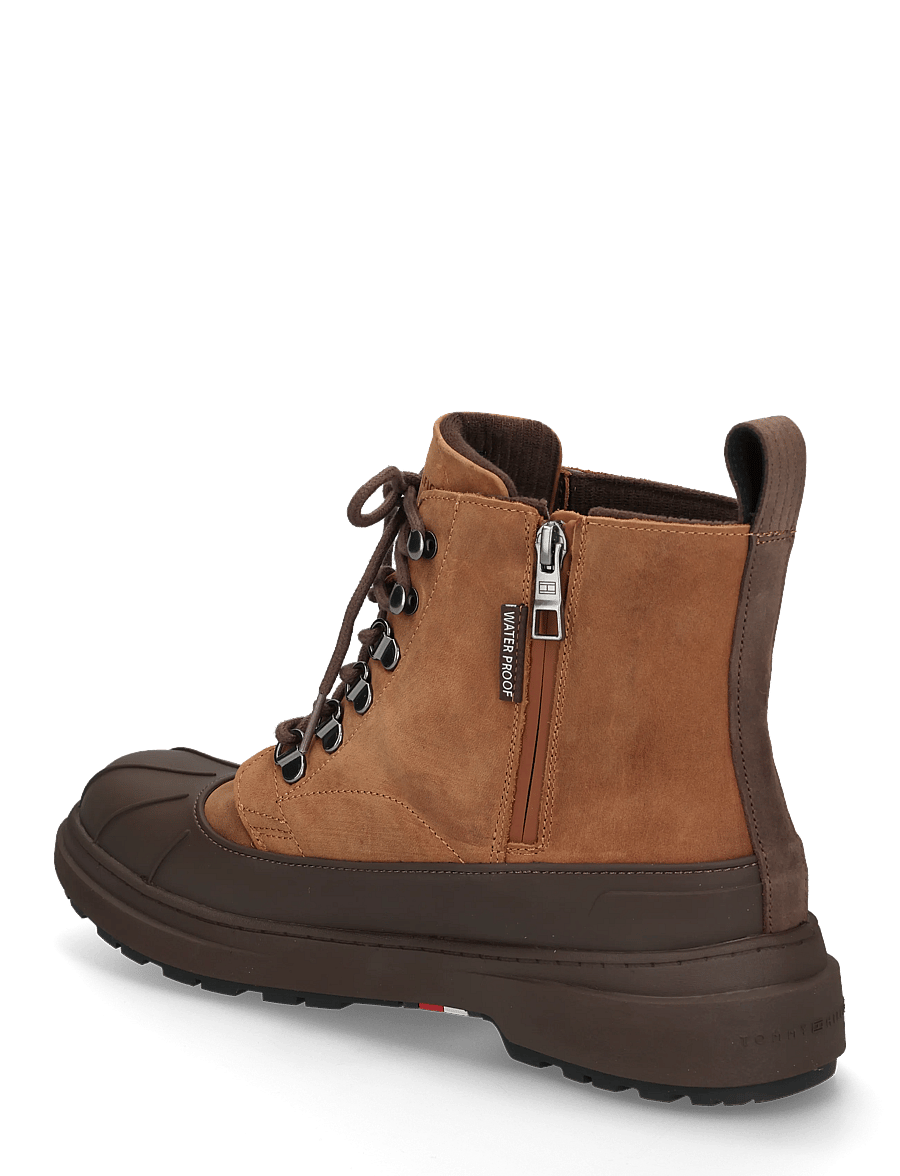 Tommy Hilfiger - OUTDOOR RUBBER LTH BOOT WPM - gummistövlar - winter cognac - 1