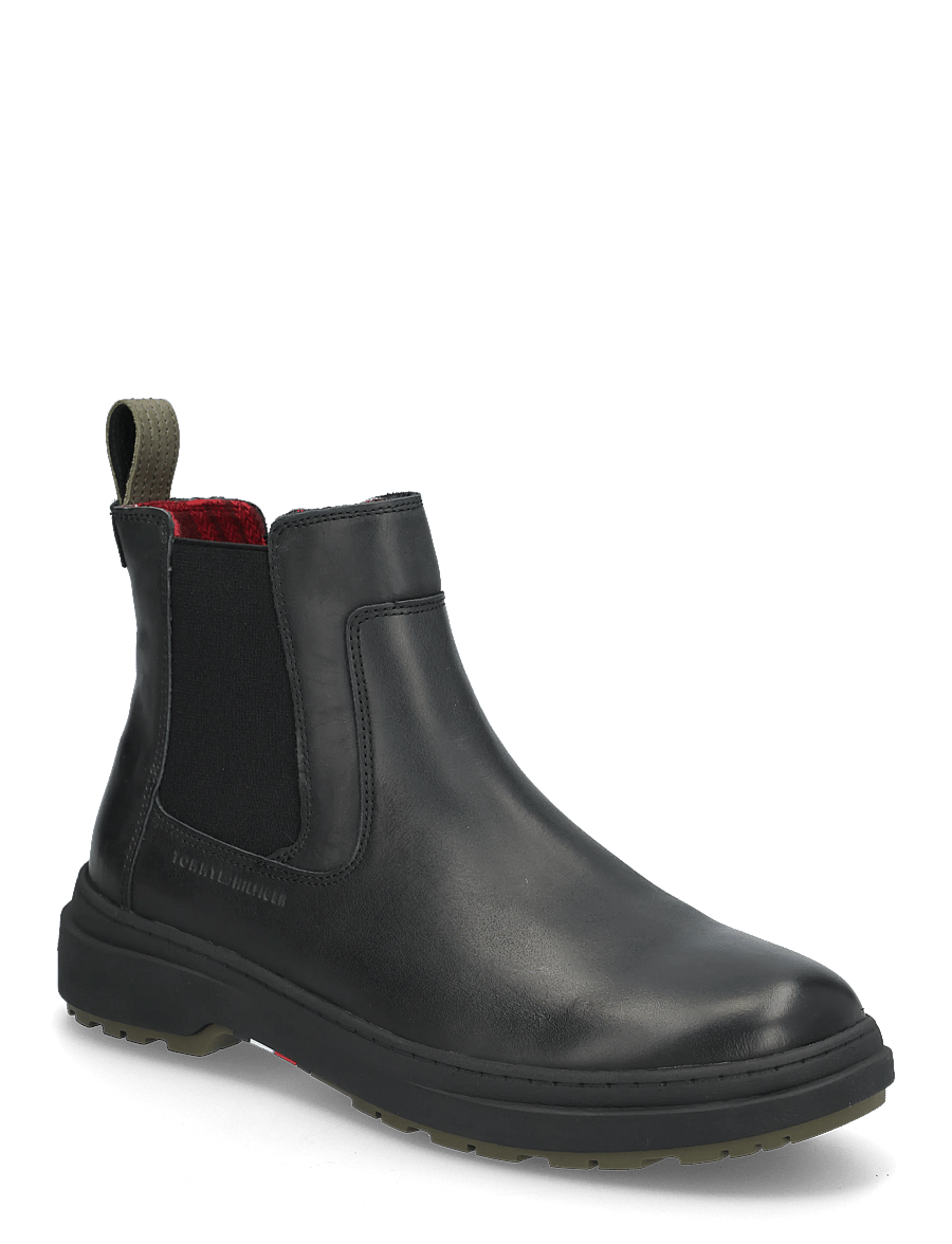 Tommy Hilfiger - HILFIGER OUTDOOR WARM LTH CHEL - chelsea boots - black - 0