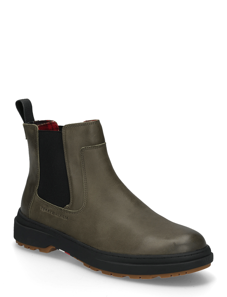 Tommy Hilfiger - HILFIGER OUTDOOR WARM LTH CHEL - chelsea-saapad - platinum olive - 0
